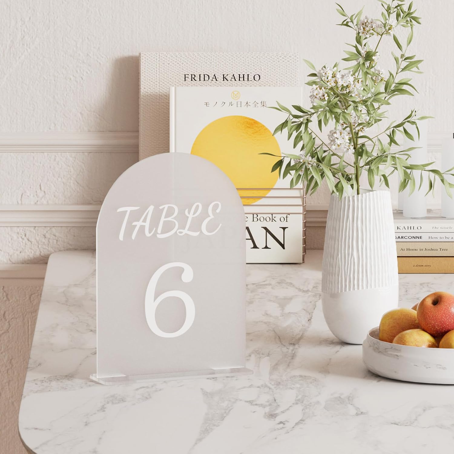 Urban Deco Table Numbers 5x7 Inch Acrylic Place Card Holders