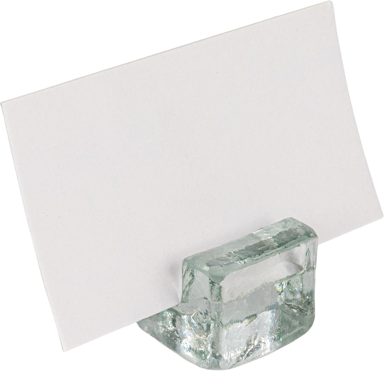 Creative Co-Op Clear Glass Cube Place Card Holders Set of 6