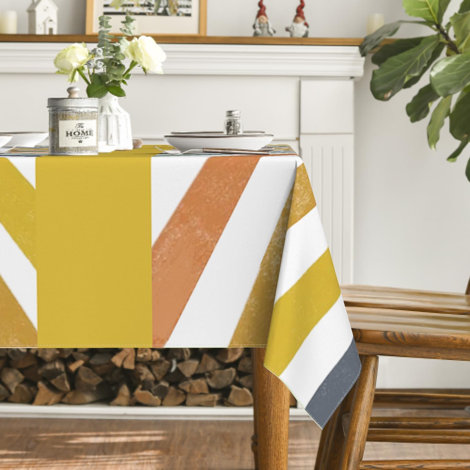 Horaldaily Summer Tablecloth 60x84 Inch Rainbow Party Decor
