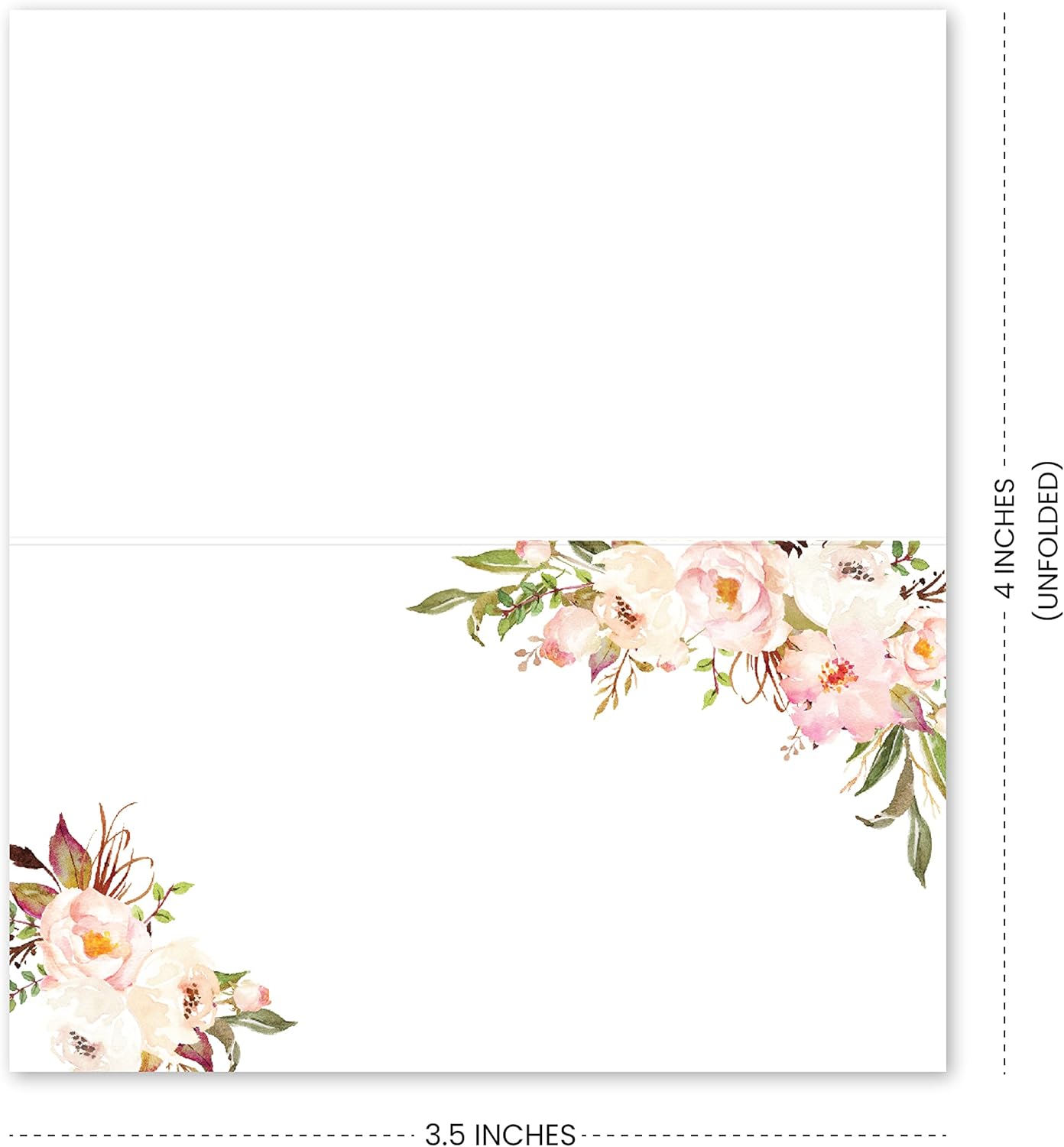 Hadley Designs 25 Pink Peony Place Cards