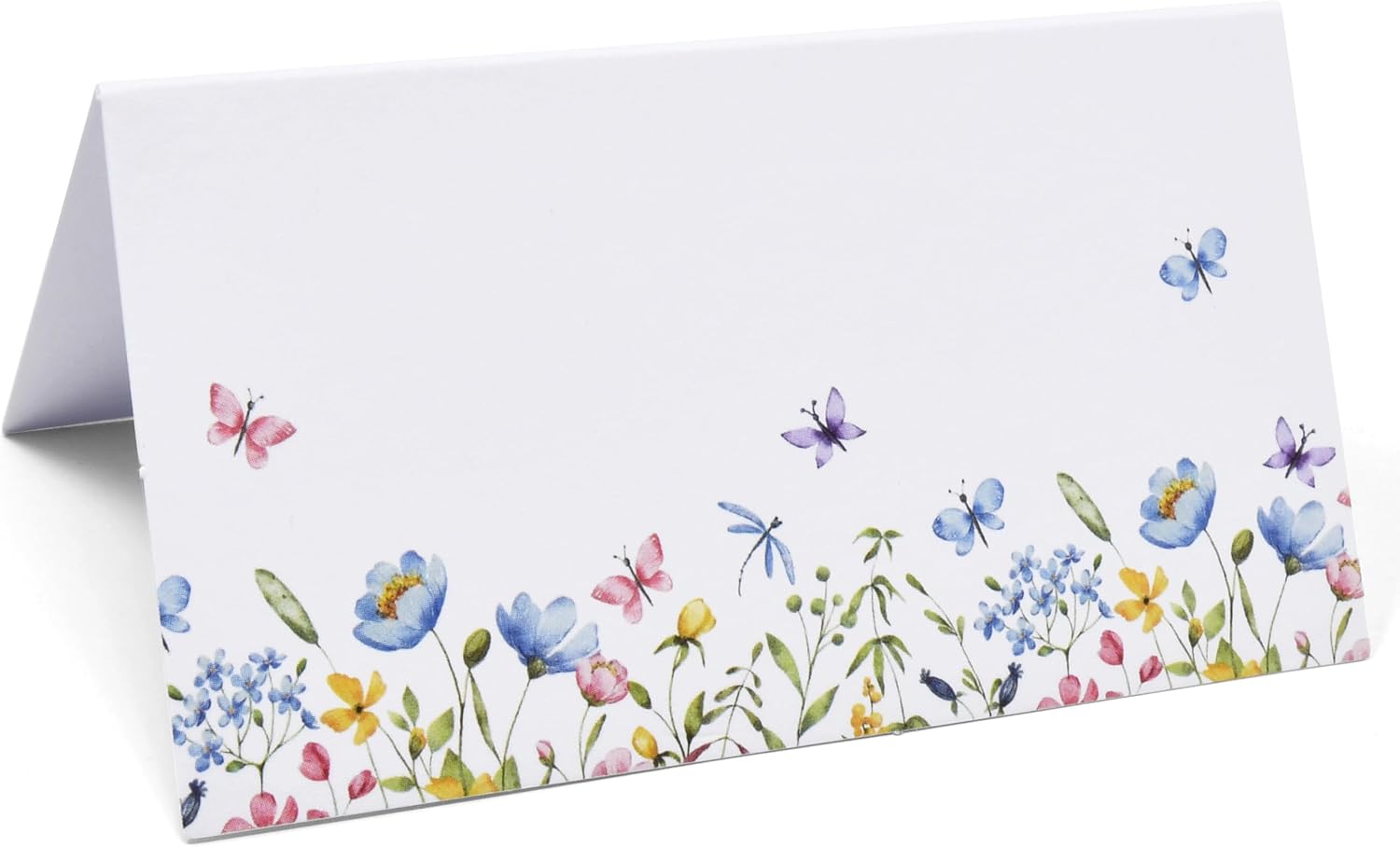 100 Floral Wildflower Place Cards for Wedding and Party Use