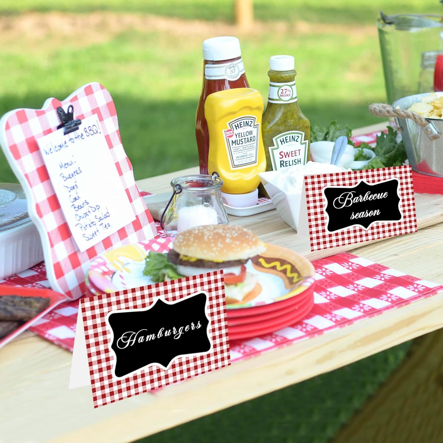 24PCS BBQ Party Decorations with Marker