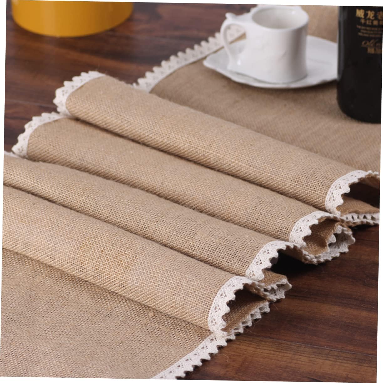Lace Jute Table Runner 30x275cm for Wedding Events