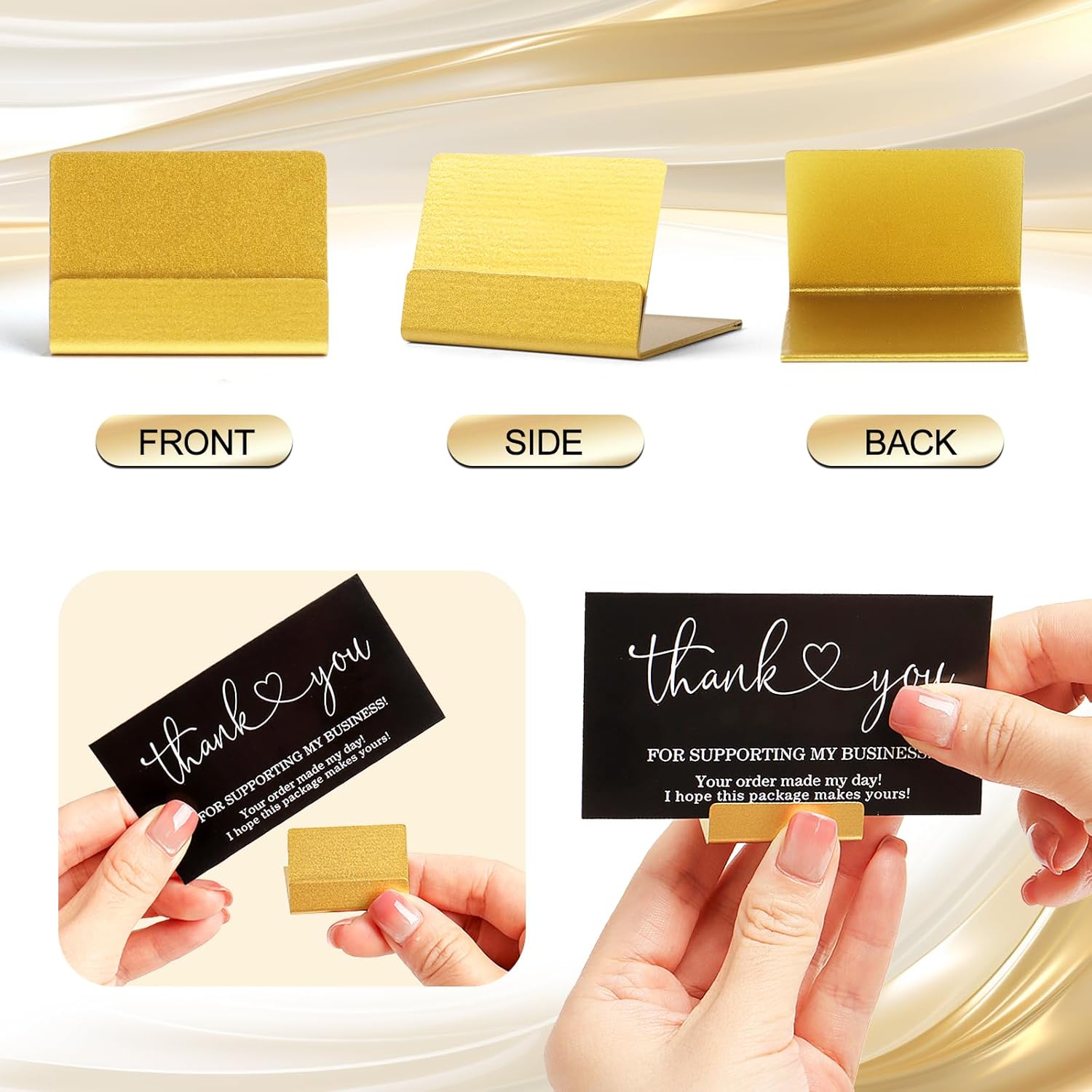 12-Pack Gold Metal Table Number Holders for Events 1