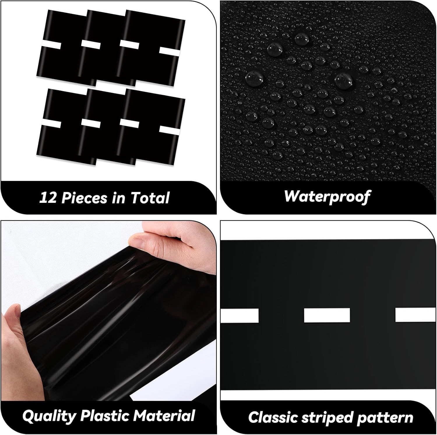Preboun 12 Pcs Plastic Checkered Table Runner Race Track Theme