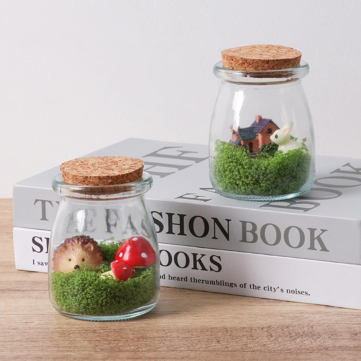 Small Glass Jars with Cork Lids 7 OZ 30 Pack