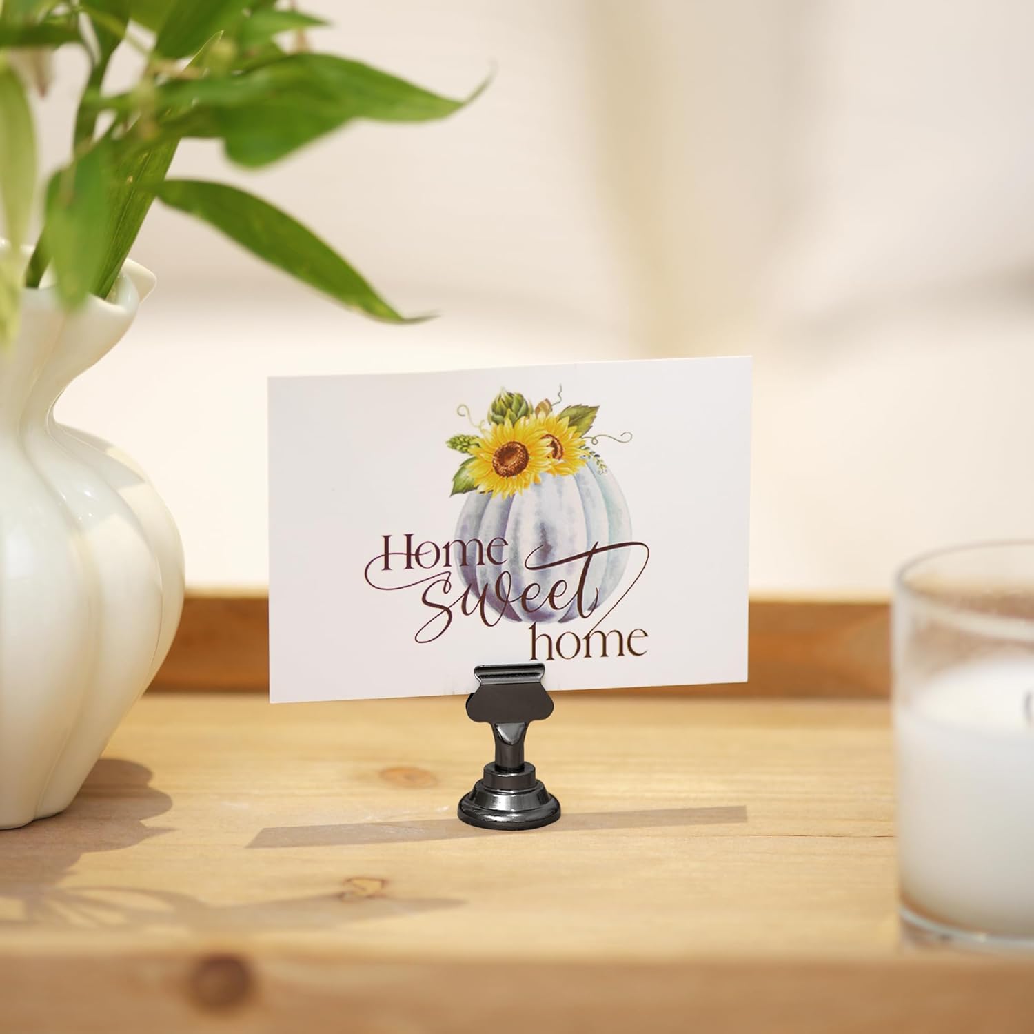 ERYTLLY 16-Pack Place Card Holders 17 Inch Steel Set