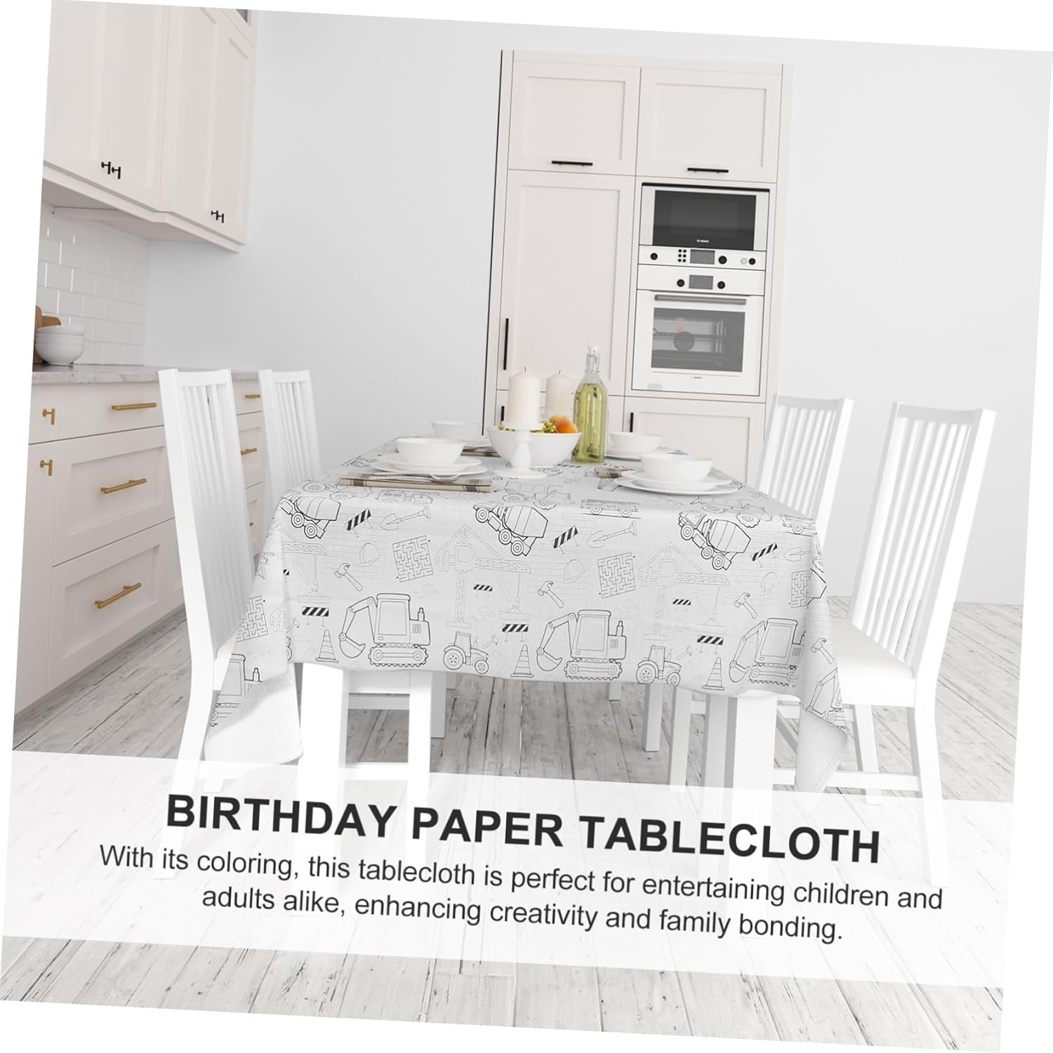 Birthday Party Table Cloth with Graffiti Design for Boys and Girls Celebrations