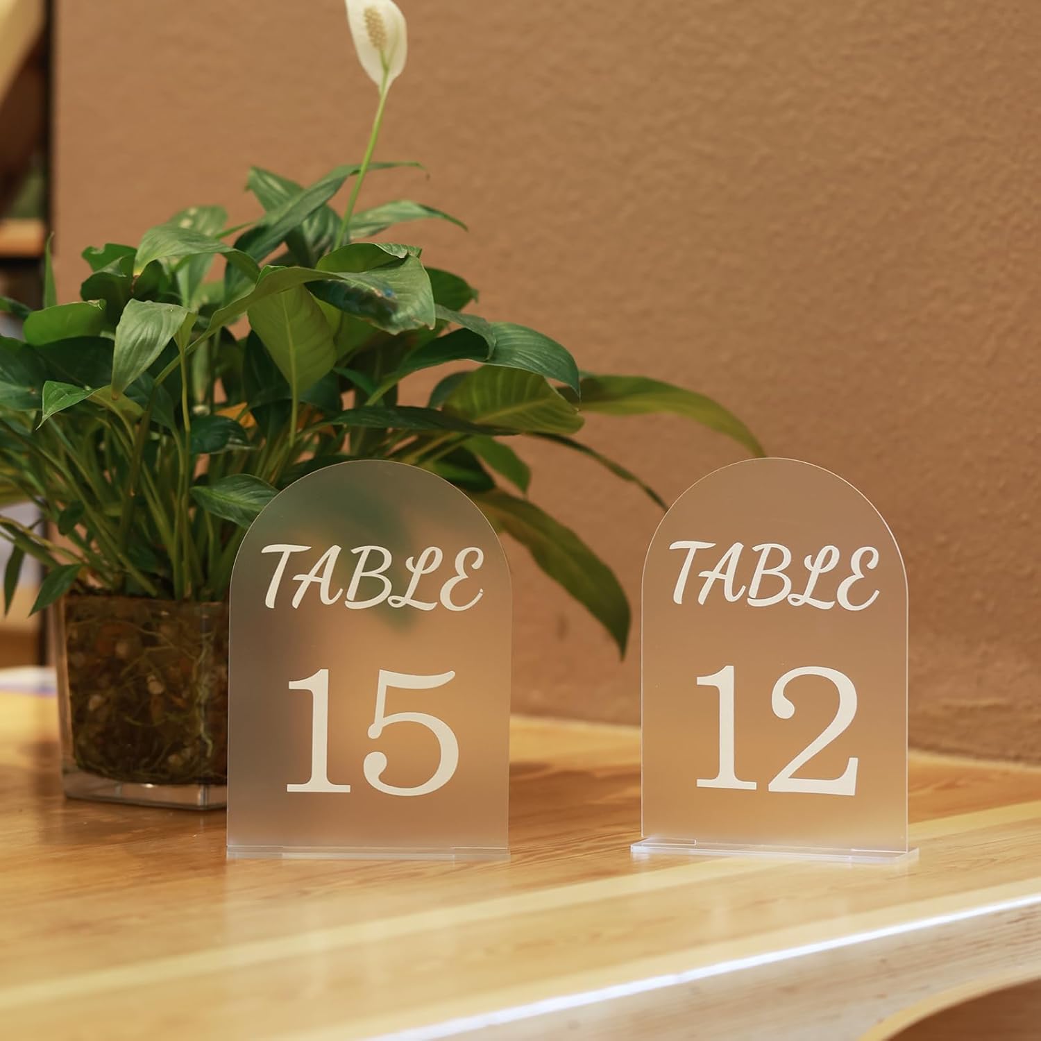 Urban Deco Table Numbers 5x7 Inch Acrylic Place Card Holders