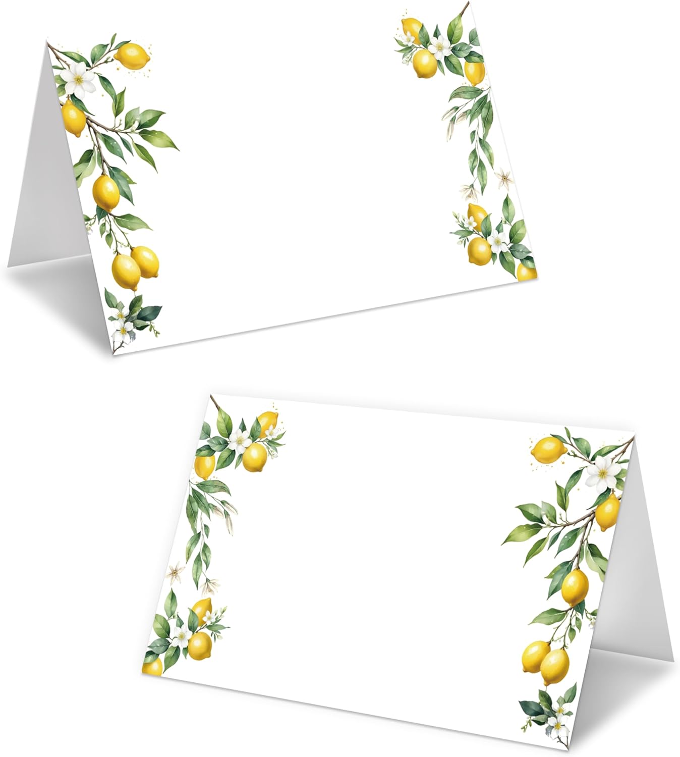 Lemon On Branch Place Cards for Girls - 25pcs Italy Yellow