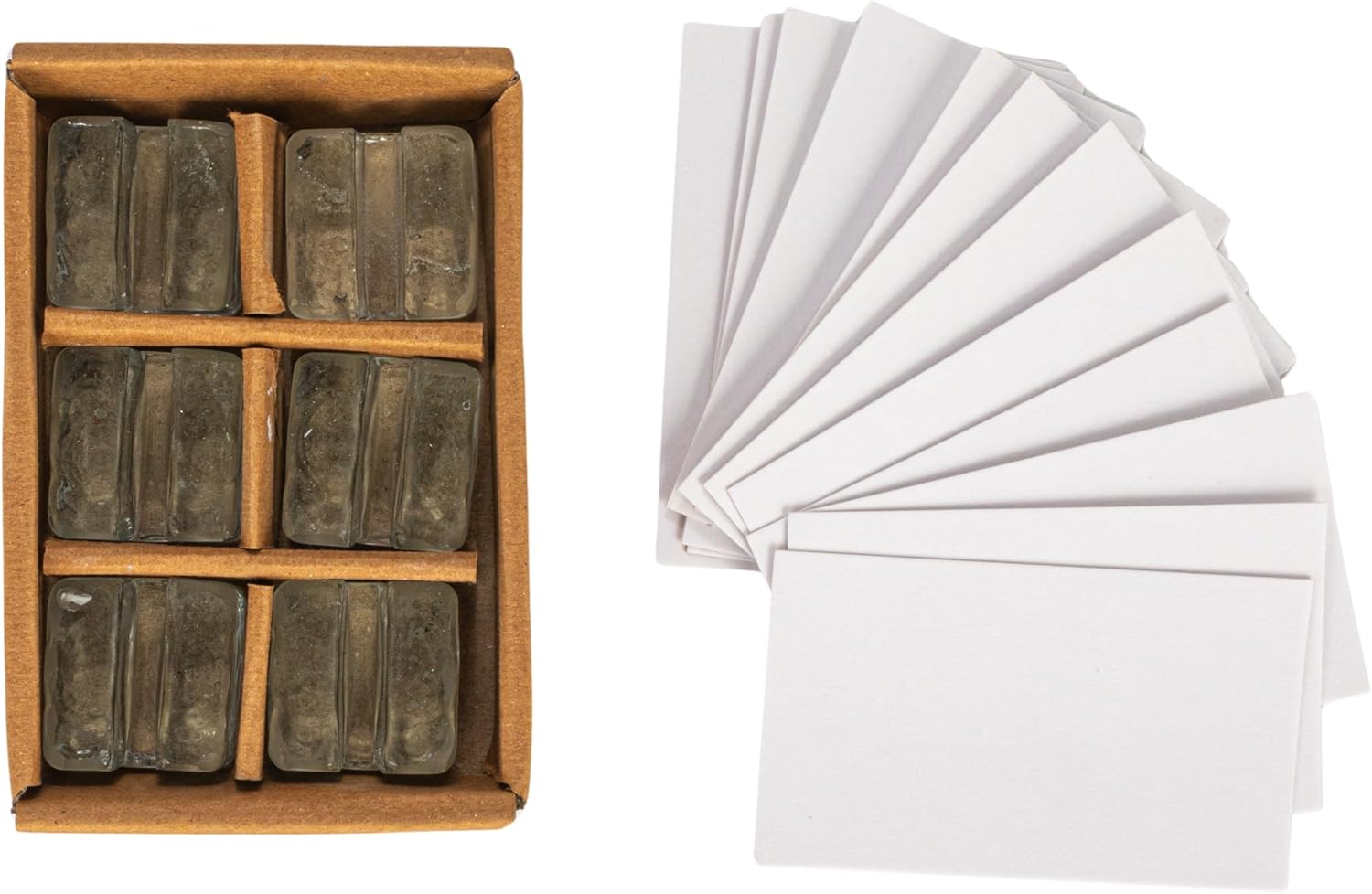 Creative Co-Op Clear Glass Cube Place Card Holders Set of 6