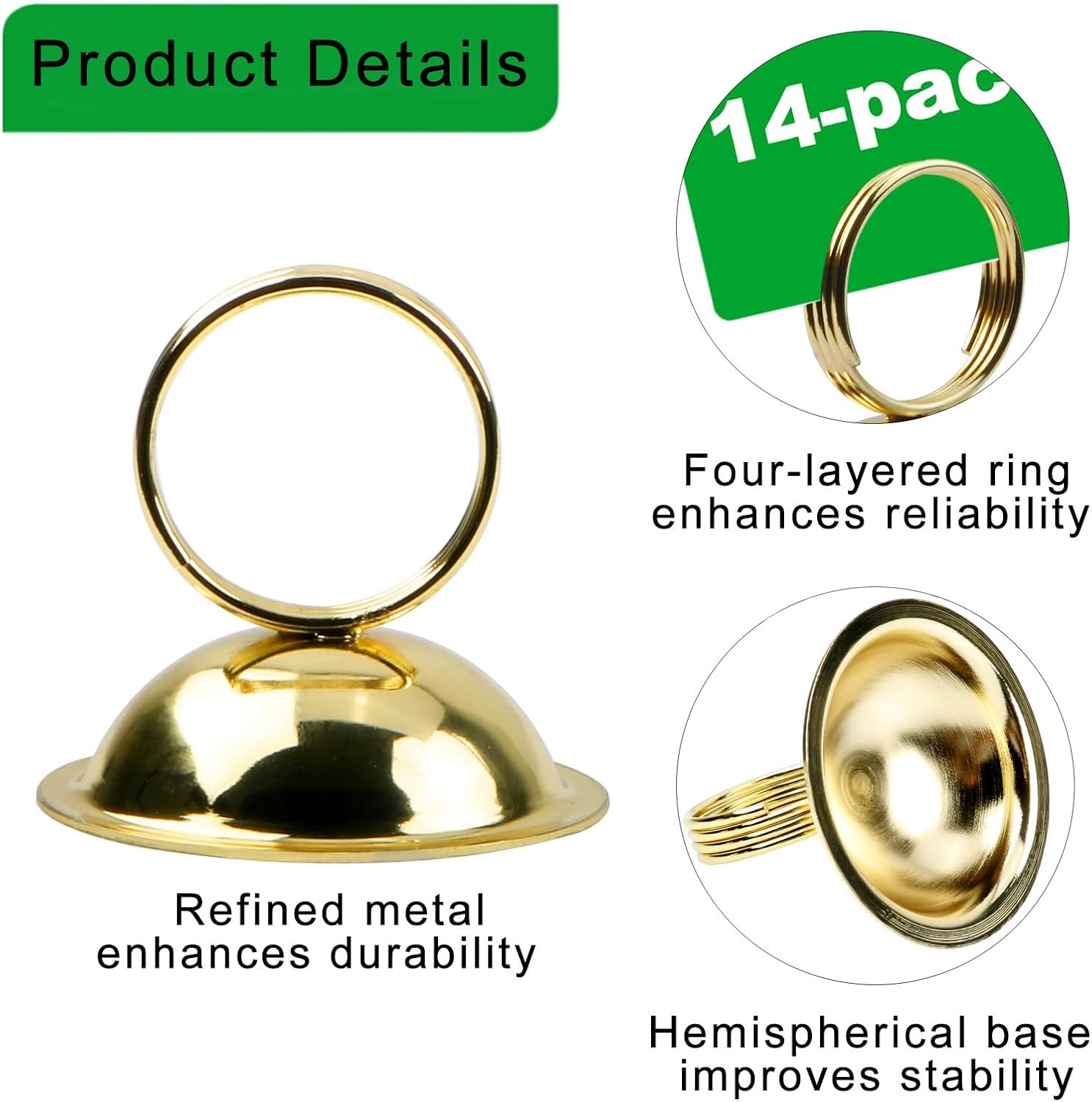 Gold Table Number Holders 14 Pack for Wedding Events