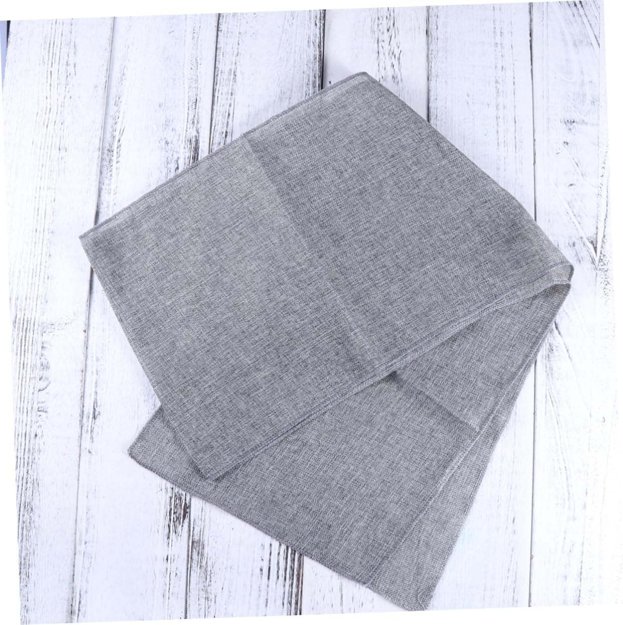 KICHOUSE Gray Burlap Table Runner Elegant Imitated Linen Decor