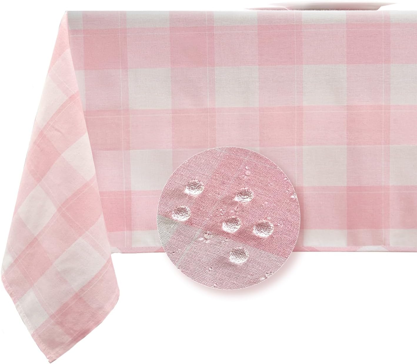 Luxedevin Gingham Tablecloth - Waterproof Washable Checkered Design