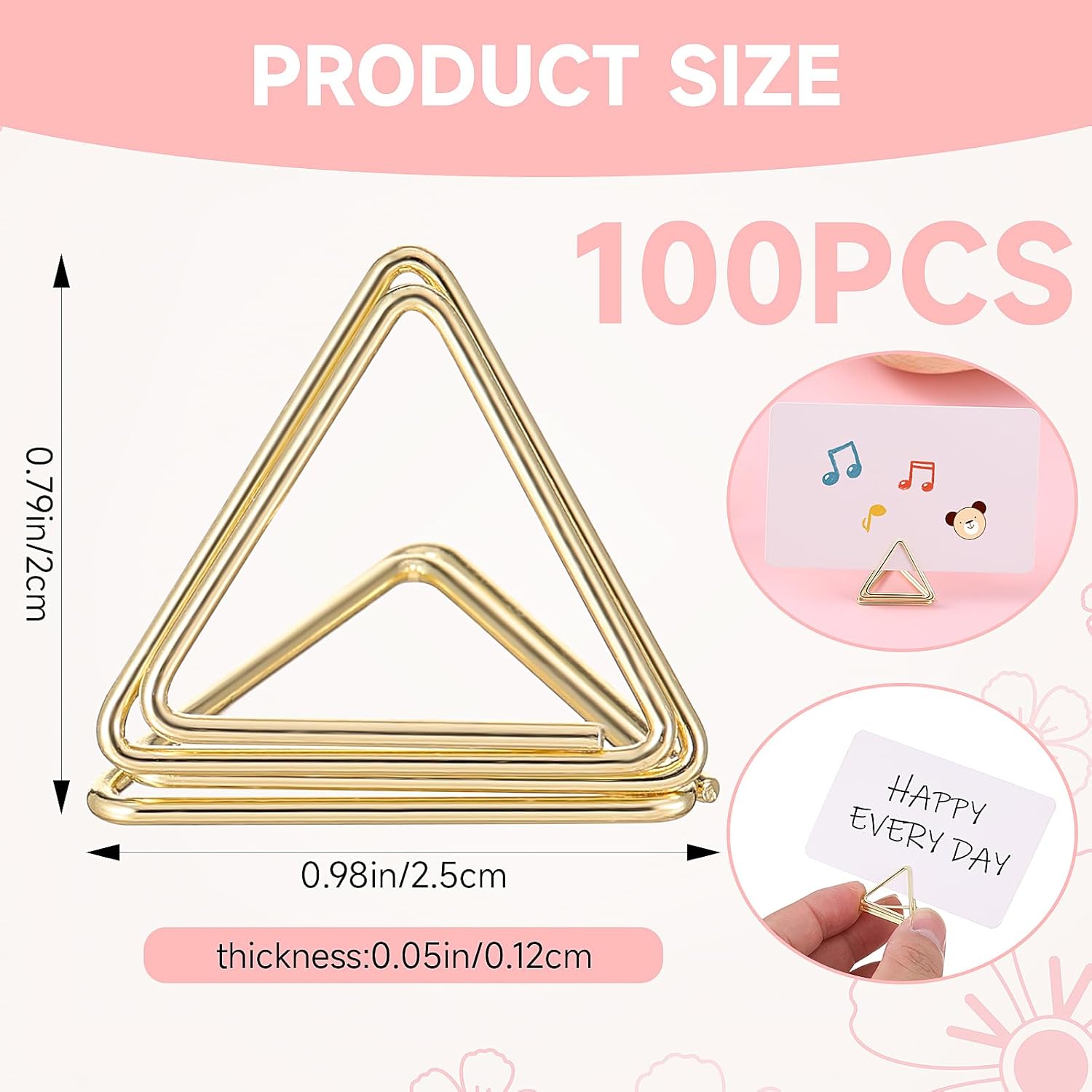 100 PCS Gold Table Card Holders for Events