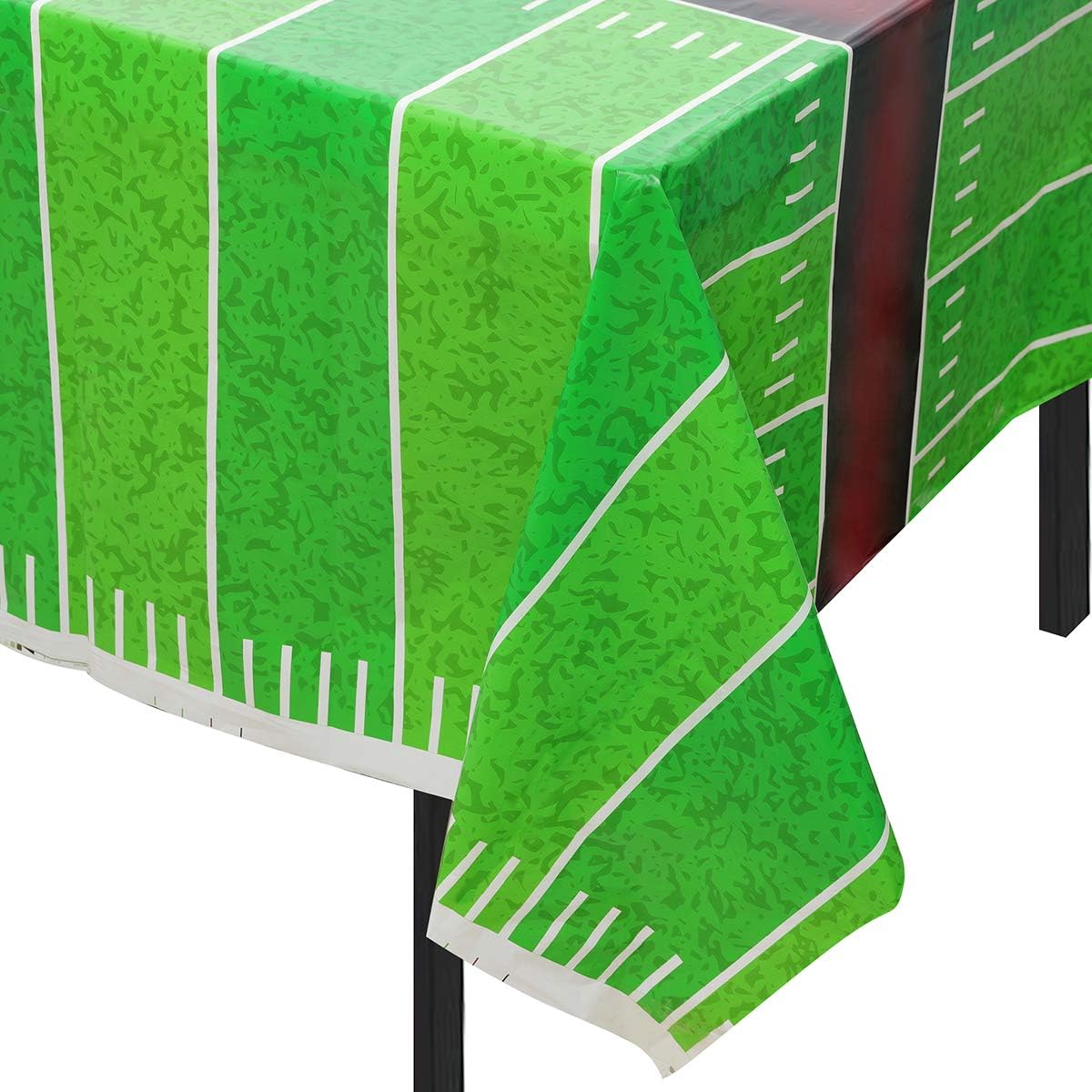 Erweicet Plastic Football Field Tablecloth 4 Pack