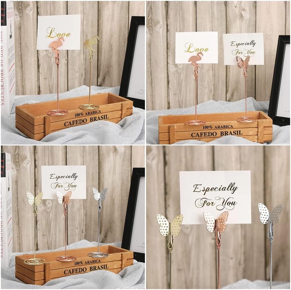 Butterfly Table Number Holders 10Pcs Rosegold