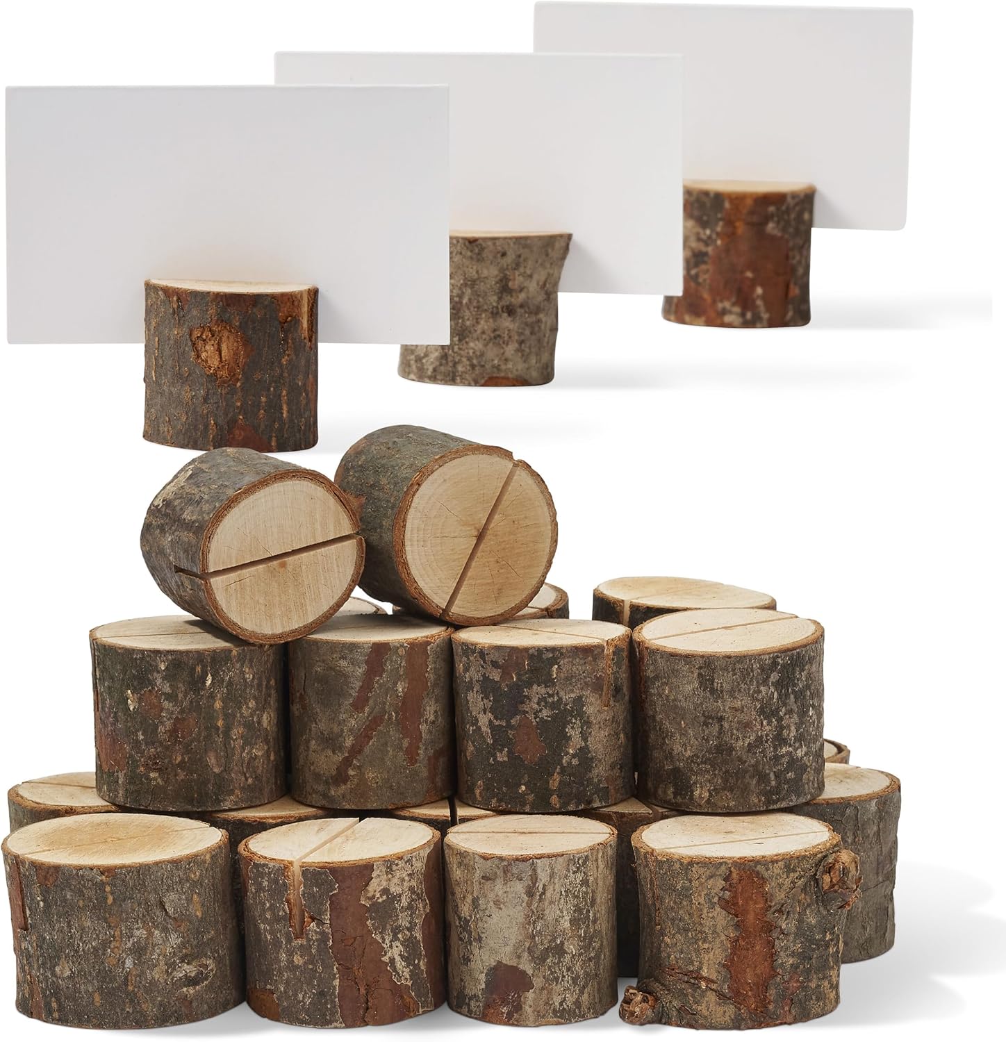 THE TWIDDLERS 50 Rustic Wood Place Card Holders