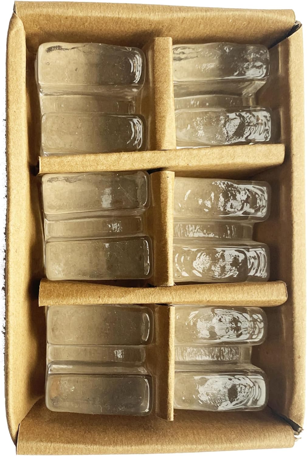 Creative Co-Op Clear Glass Cube Place Card Holders Set of 6