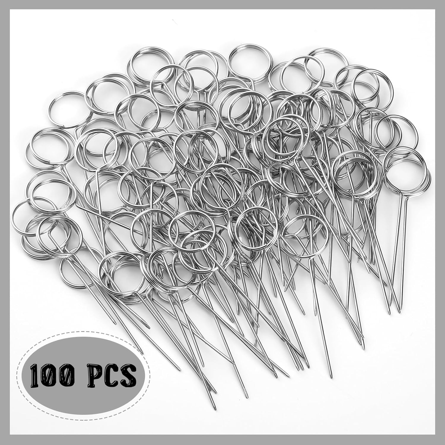 Seajan 100 Pcs 224 Inch Floral Card Holder Picks