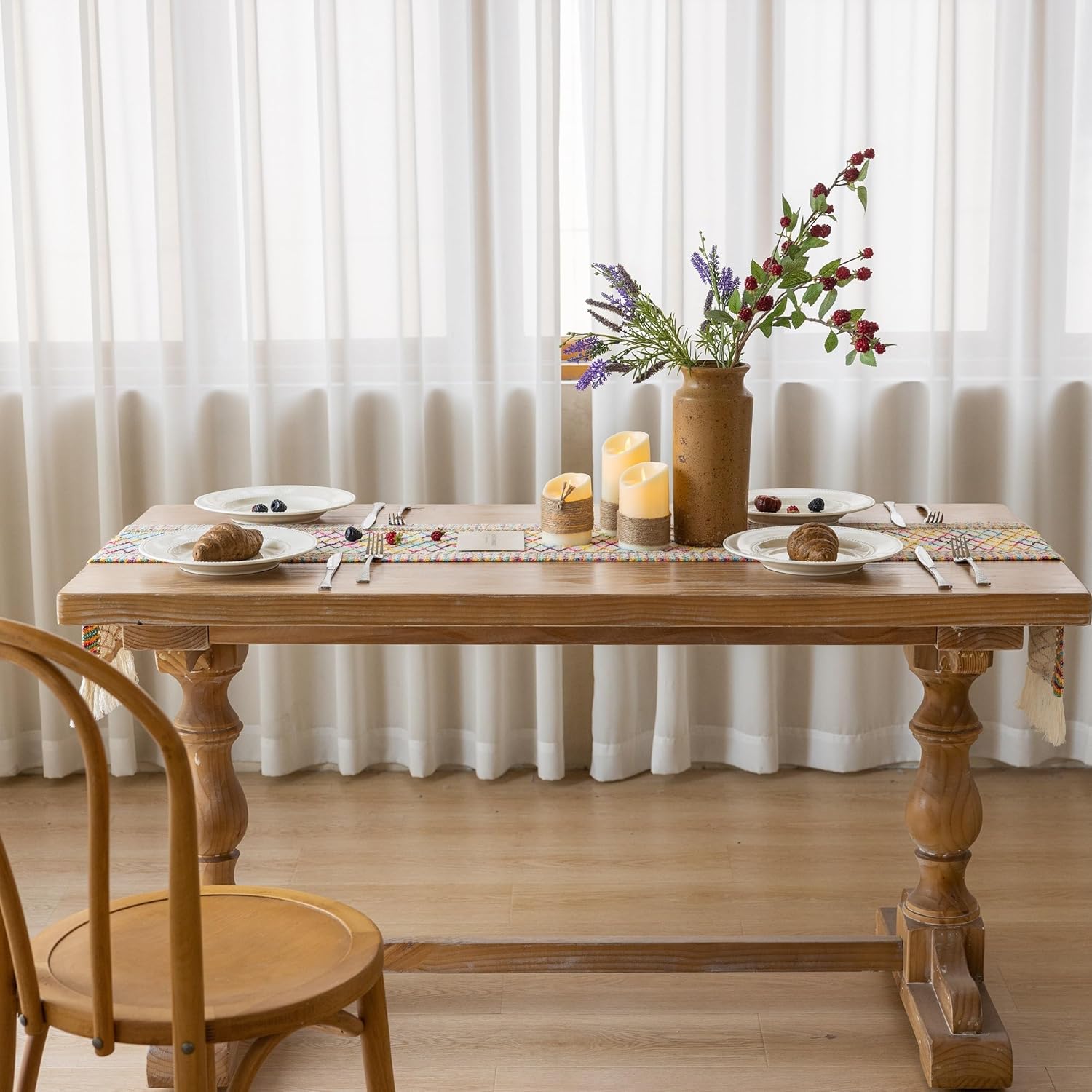 Boho Table Runner for Home Decor 12x48 Inches
