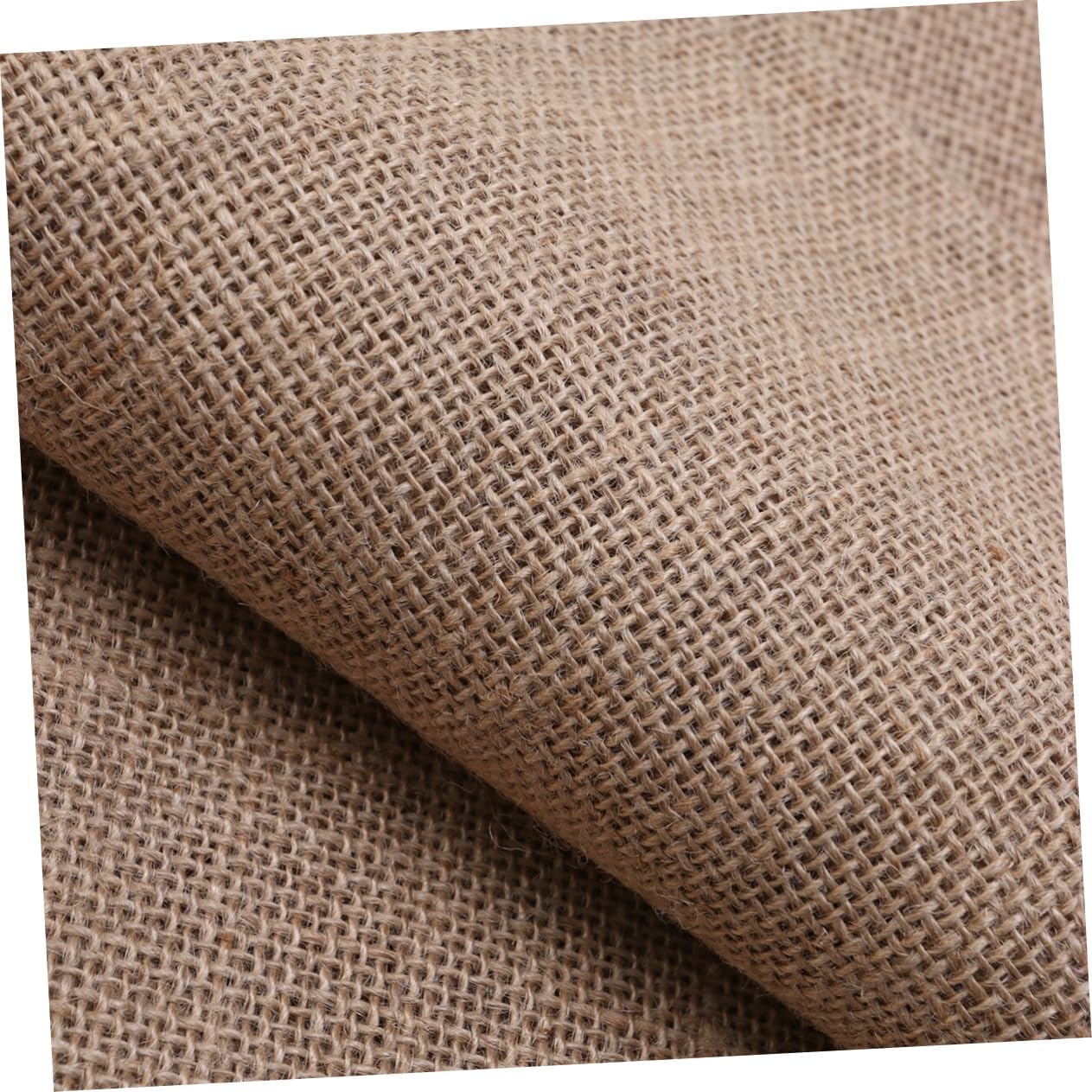 Unomor 275x30cm Burlap Table Runner with Lace Edging