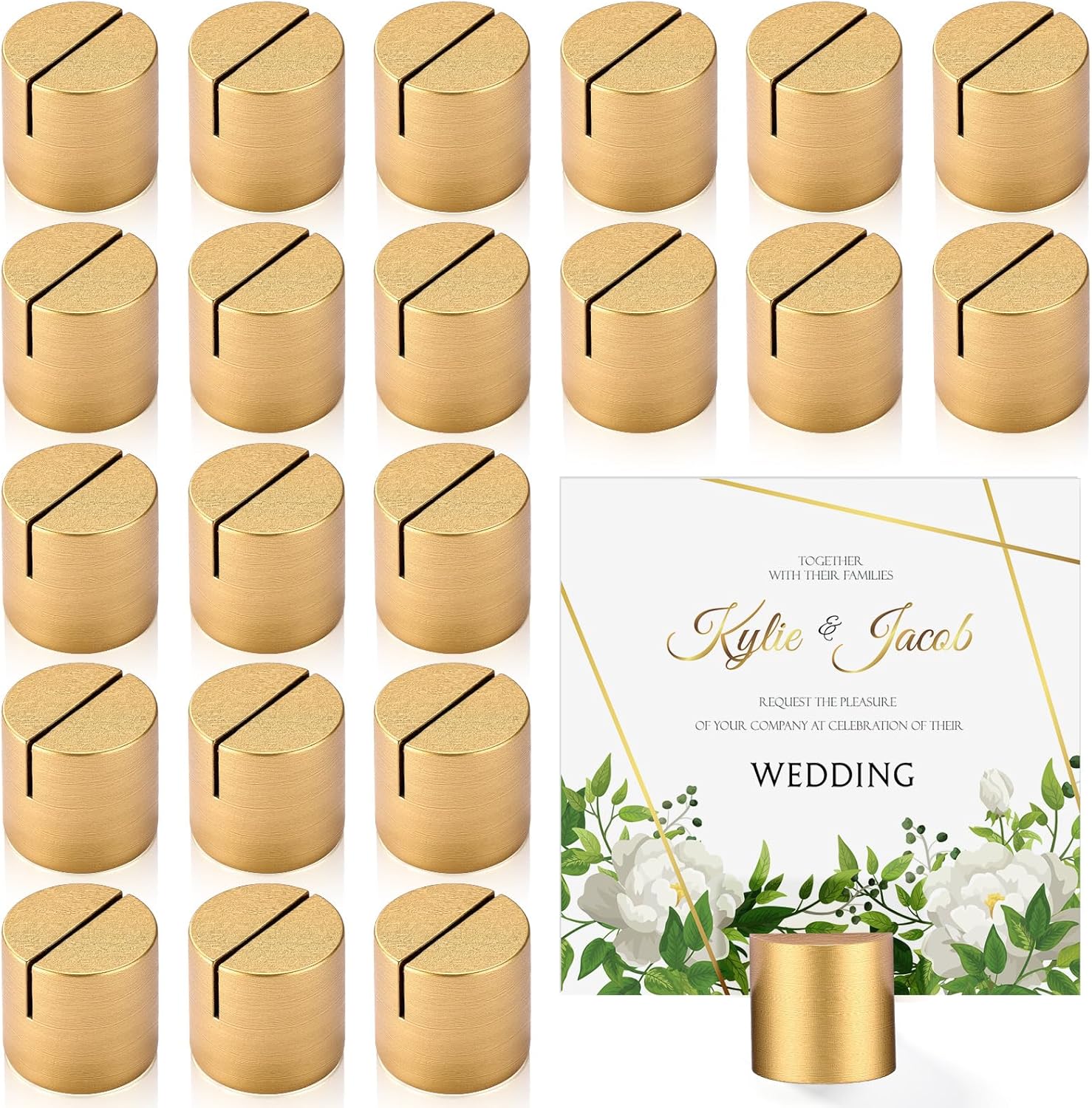 24 Pcs Wooden Place Card Stands for Wedding and Events