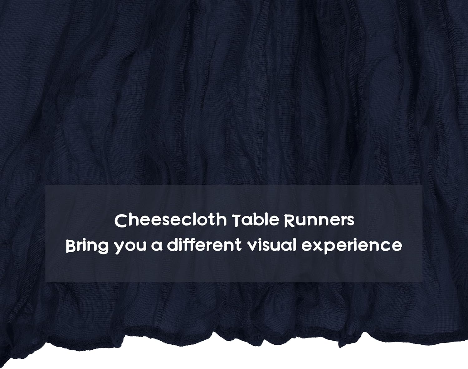 16 Pack Navy Blue Cheesecloth Table Runners 10FT