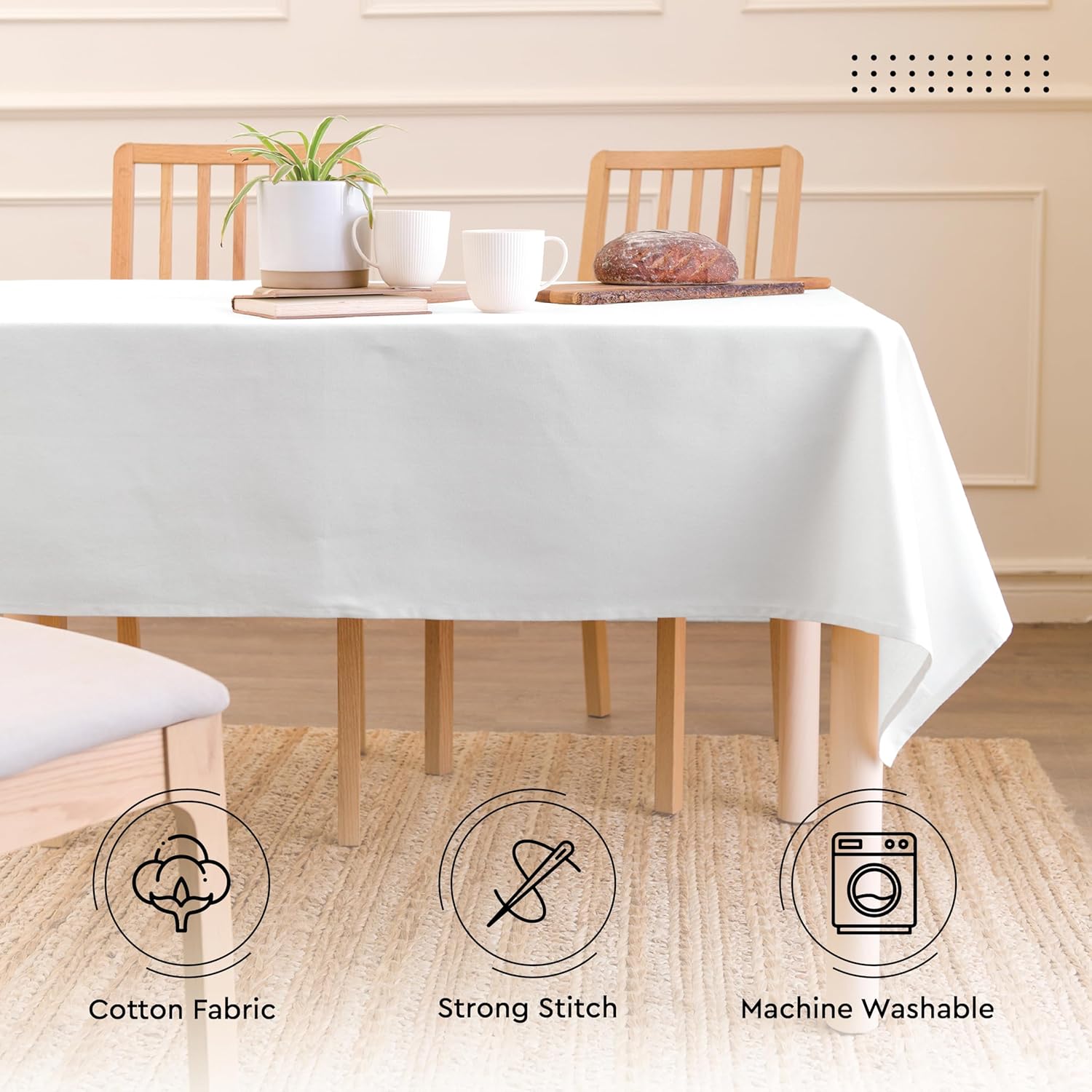 Encasa XO Rectangular Tablecloth 56x84 in