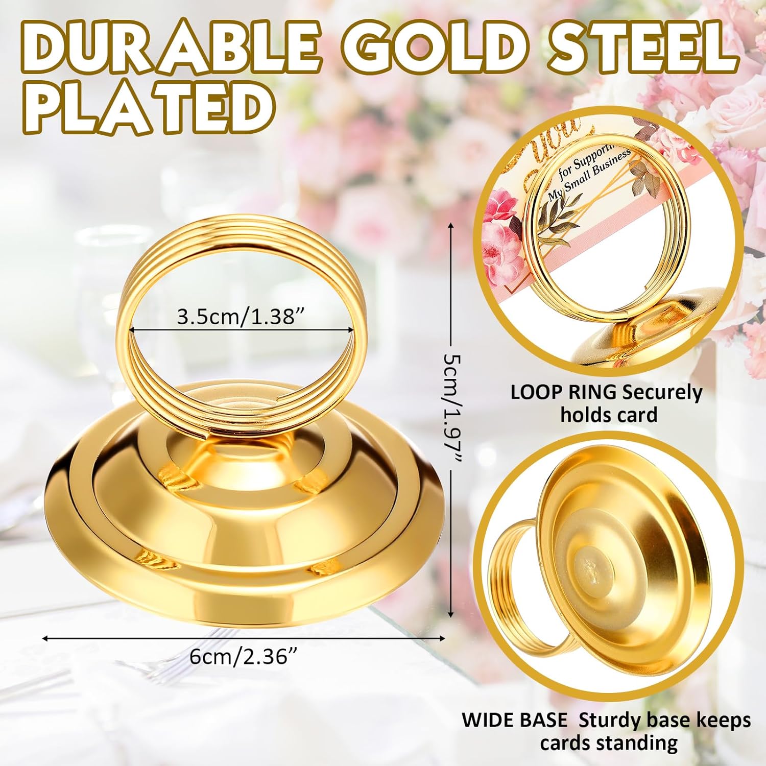 24 Pcs Gold Table Number Holders for Parties and Events