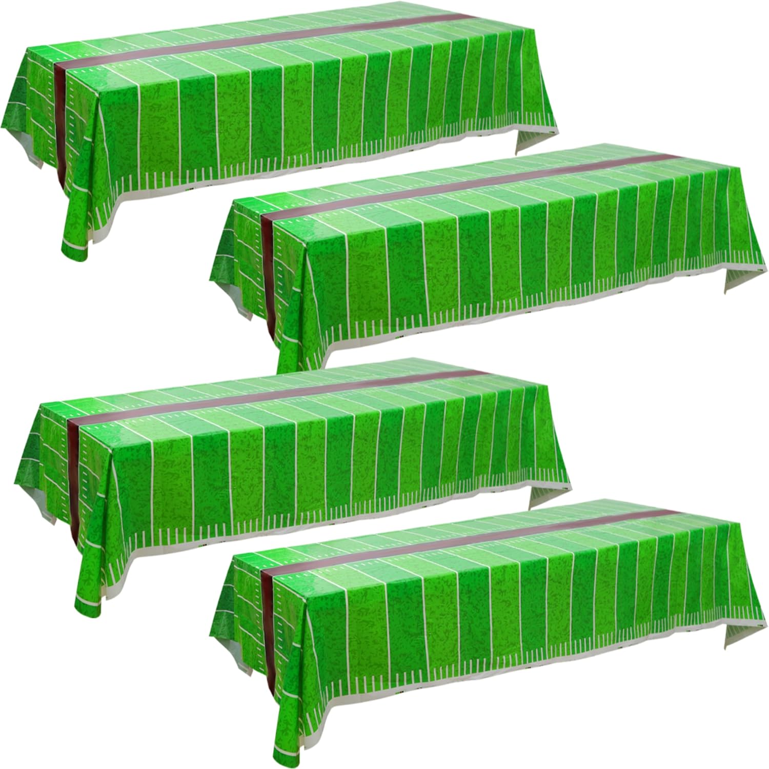 Erweicet Plastic Football Field Tablecloth 4 Pack
