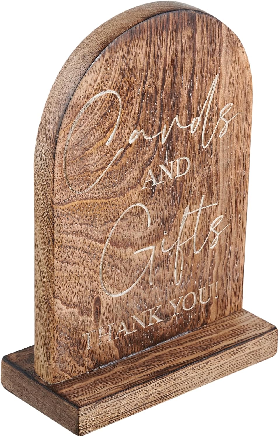 Wooden Cards and Gifts Sign with Stand 5x7 Black Wedding Sign