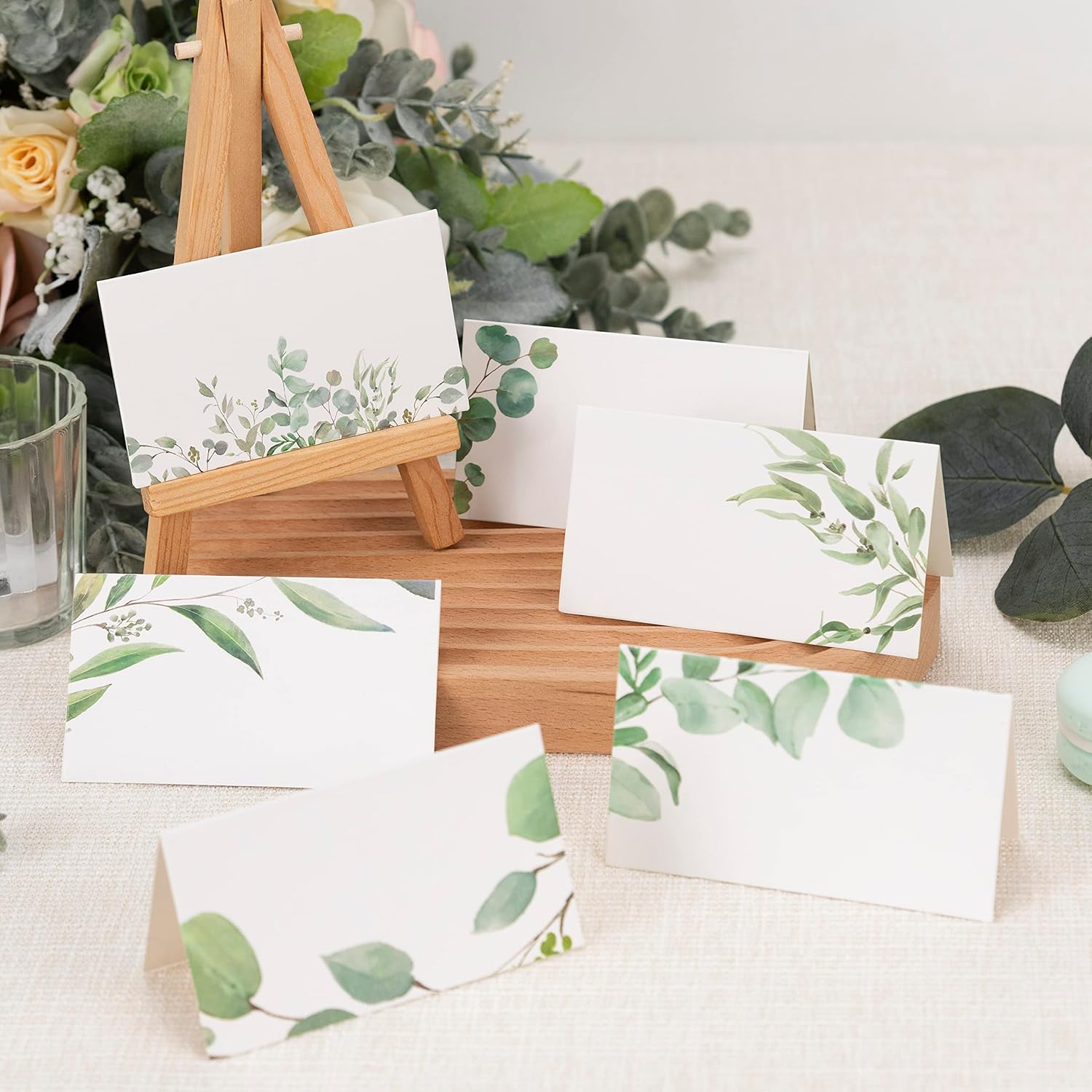 Crisky 120 Pack Greenery Place Cards for Events