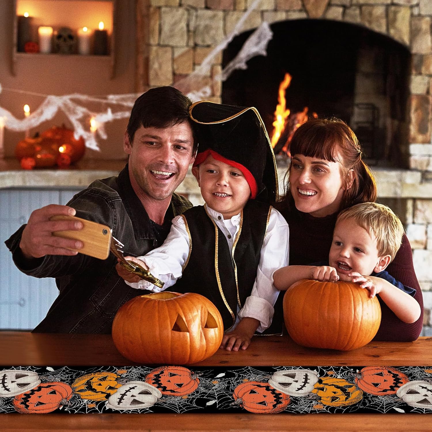 Pedenty 72x13 Inch Halloween Table Runner Decorations