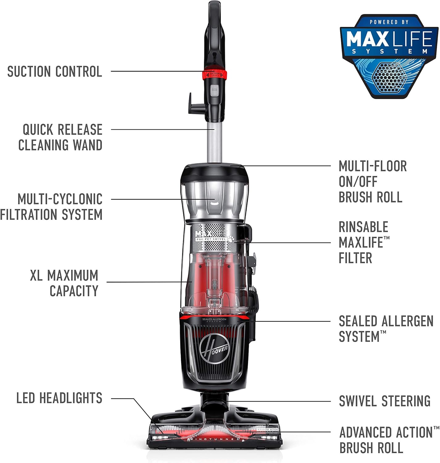 Hoover MAXLife Pro Pet Swivel Vacuum Cleaner