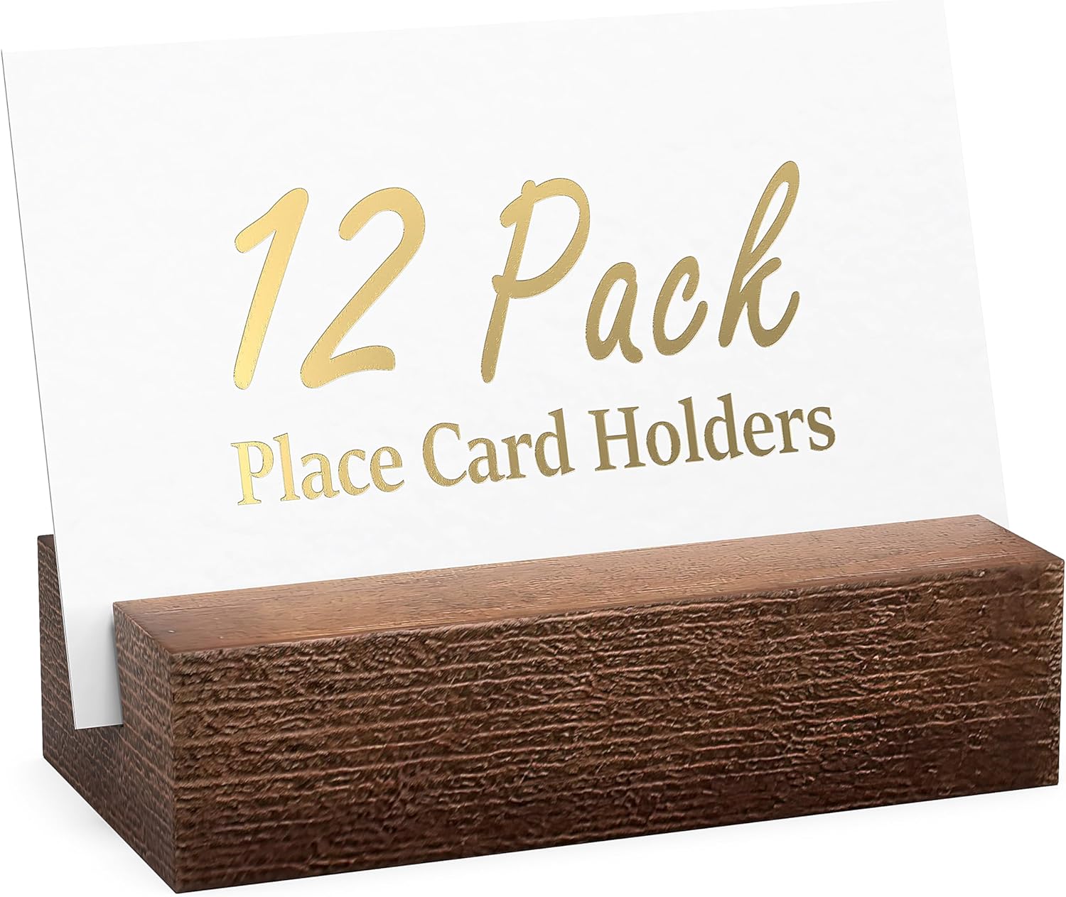 12 Pack Wood Place Card Holders Table Numbers for Events