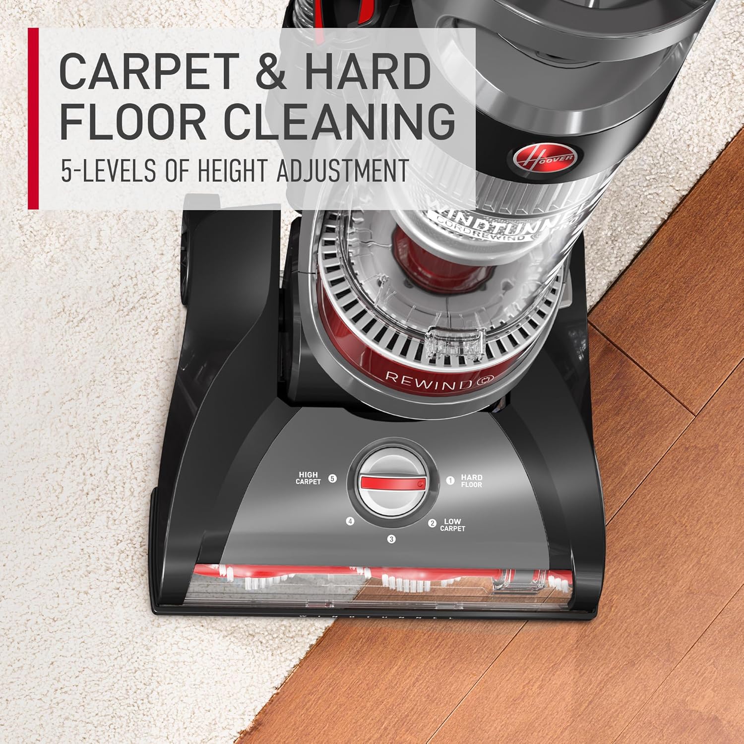Hoover WindTunnel Cord Rewind Pro Bagless Vacuum Cleaner