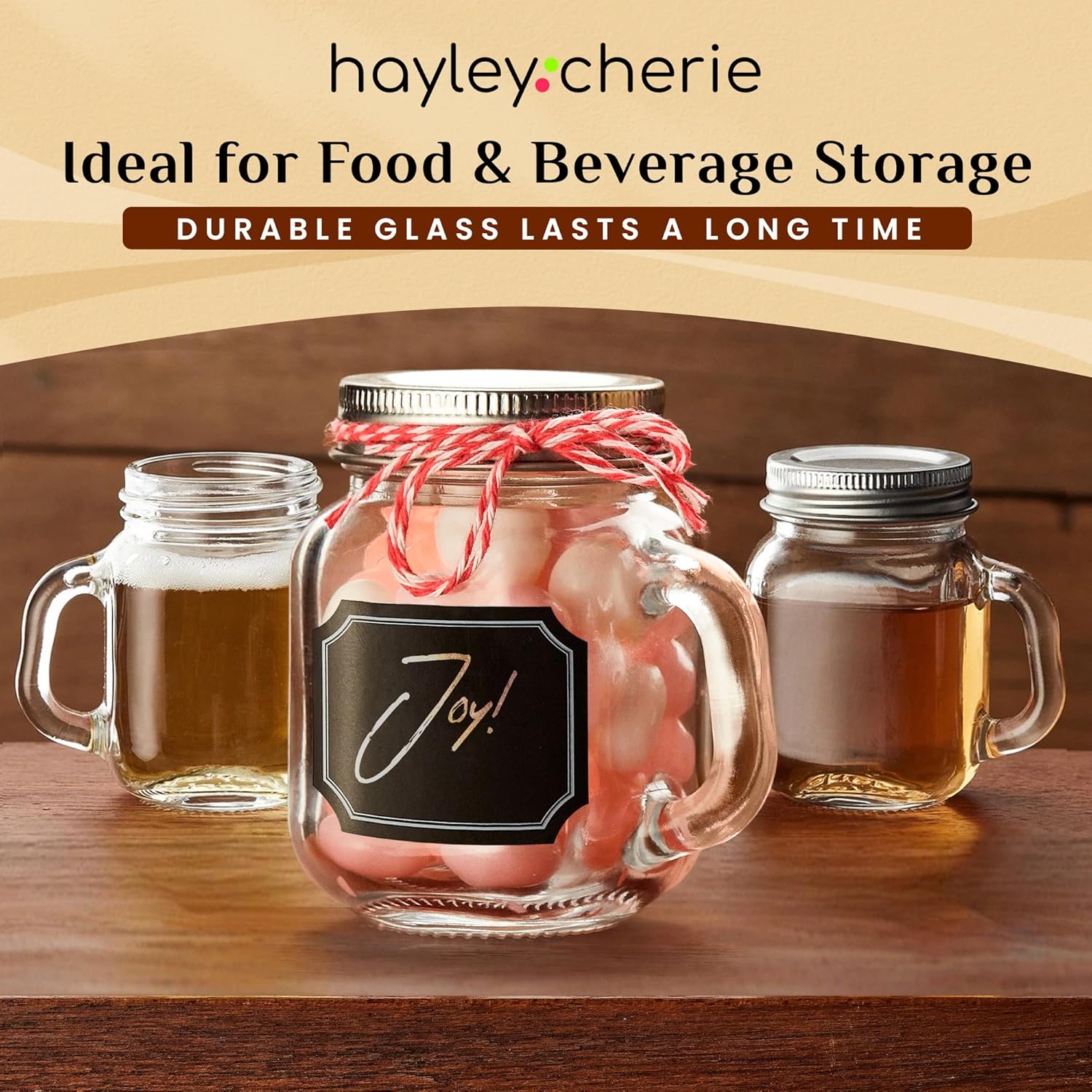 25 Oz Small Mason Jars with Lids 10 Pack