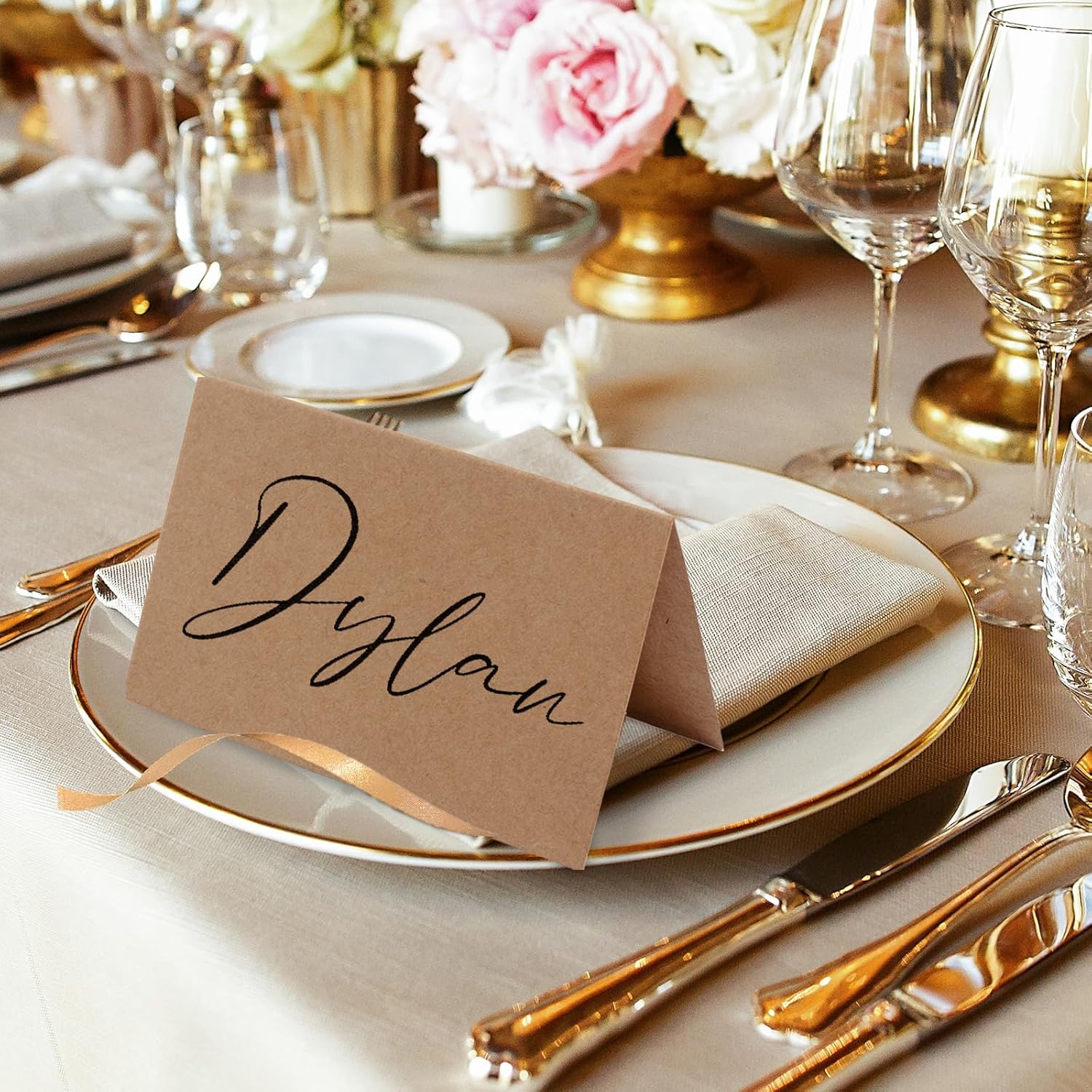 120 Pcs Blank Place Cards Kraft Paper Table Cards