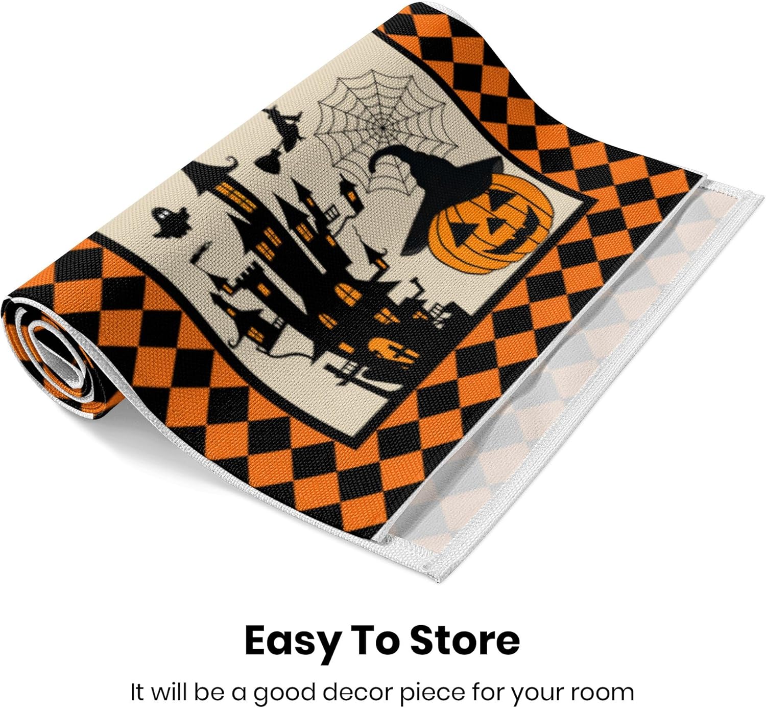 Anragon Pumpkin Table Runner Halloween Decor 72 Inches Long