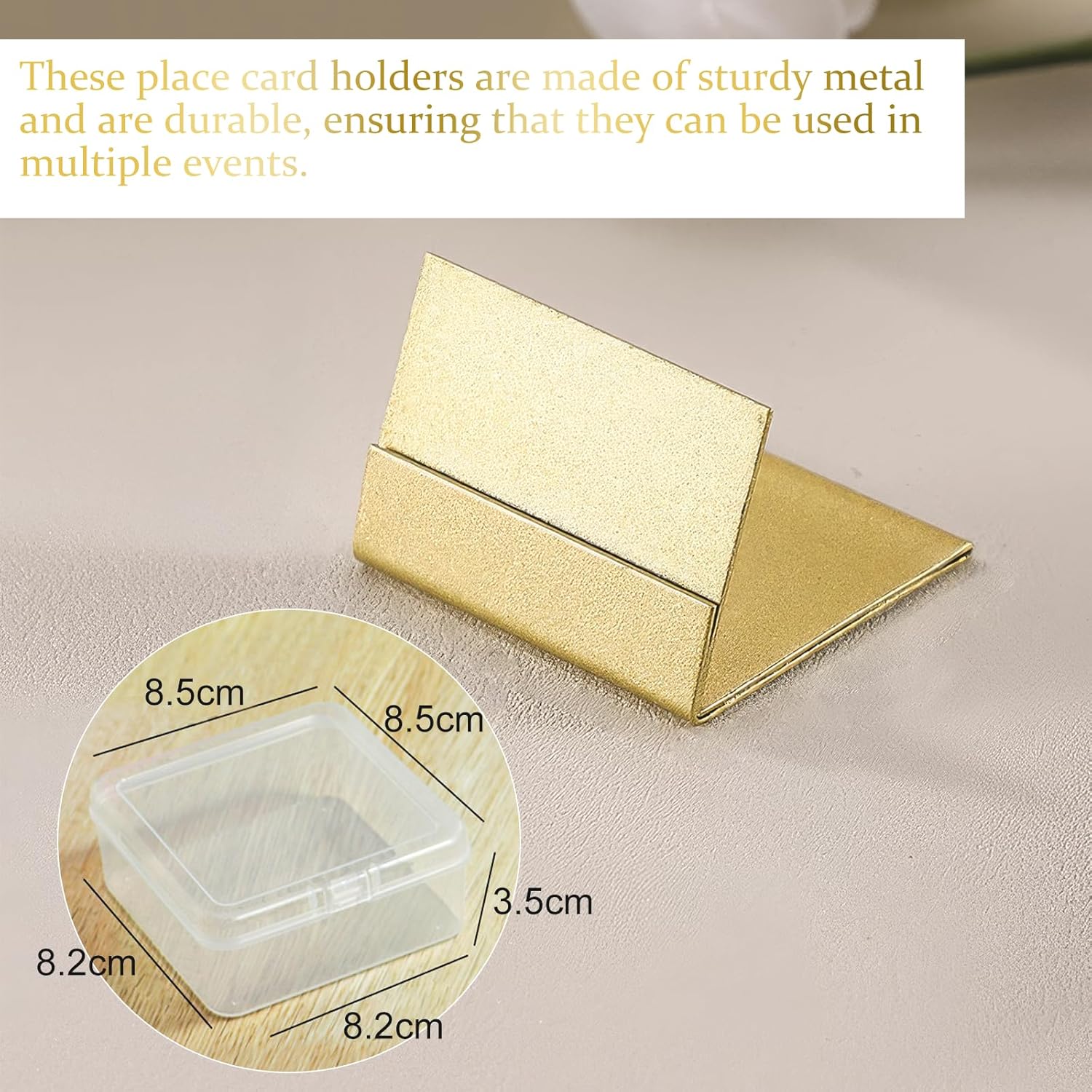 Gold Table Number Holders 12PCS Sturdy Metal Place Card Stands