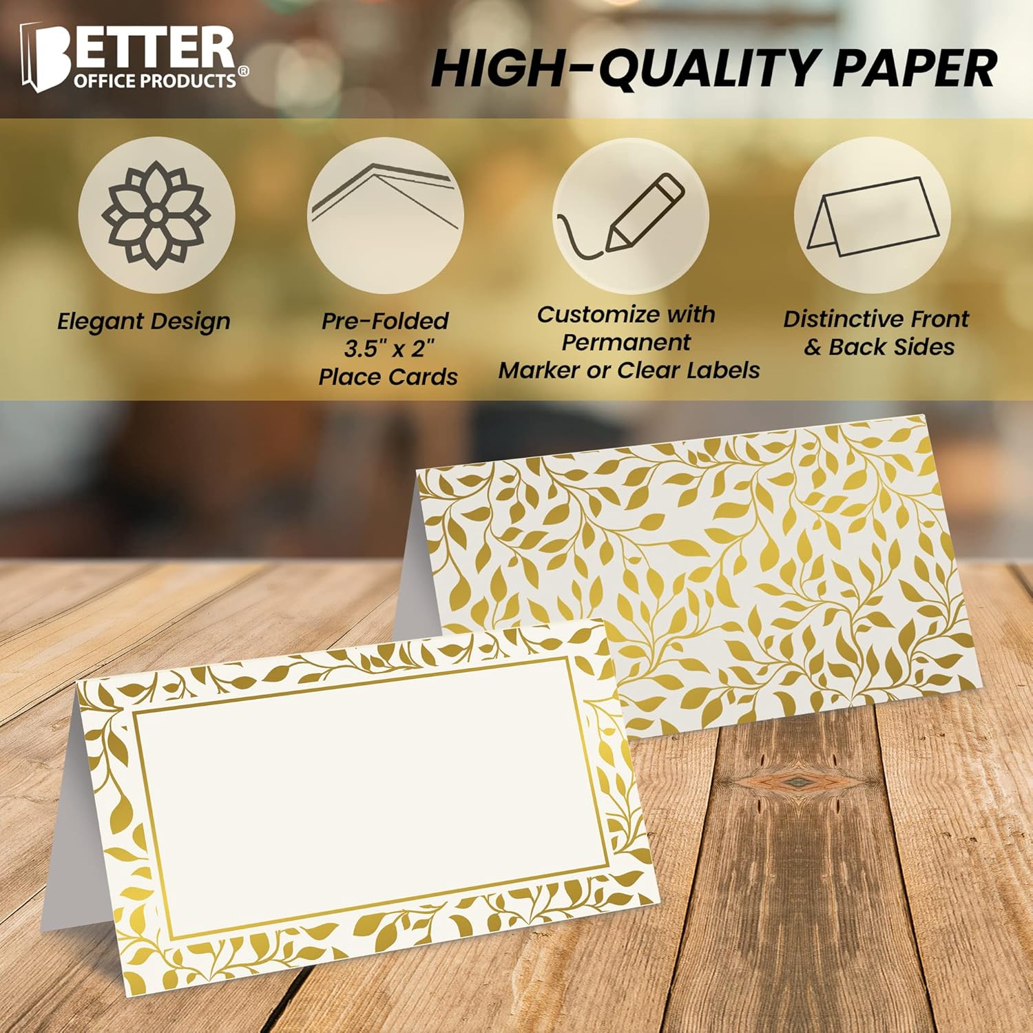Better Office Products 100 Pack Place Cards