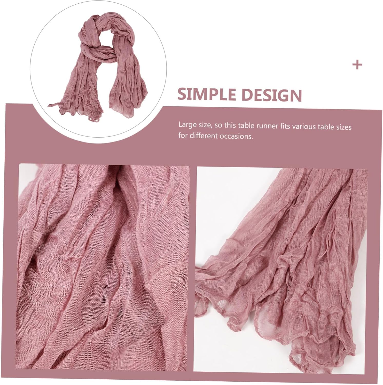 4pcs Bohemian Gauze Table Runner for Weddings and Parties