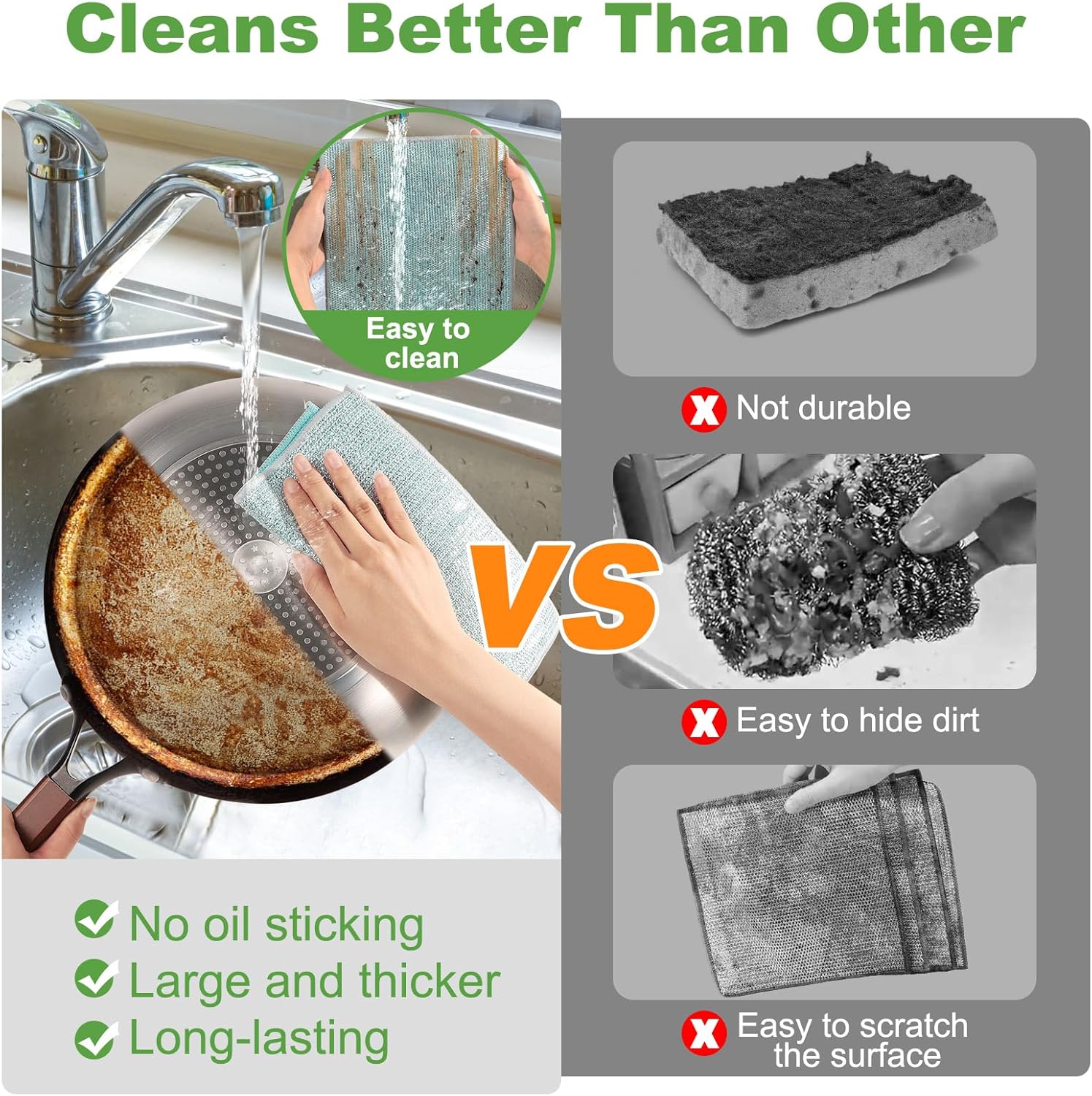 10 Counts Non Scratch Wire Dishcloth Multipurpose
