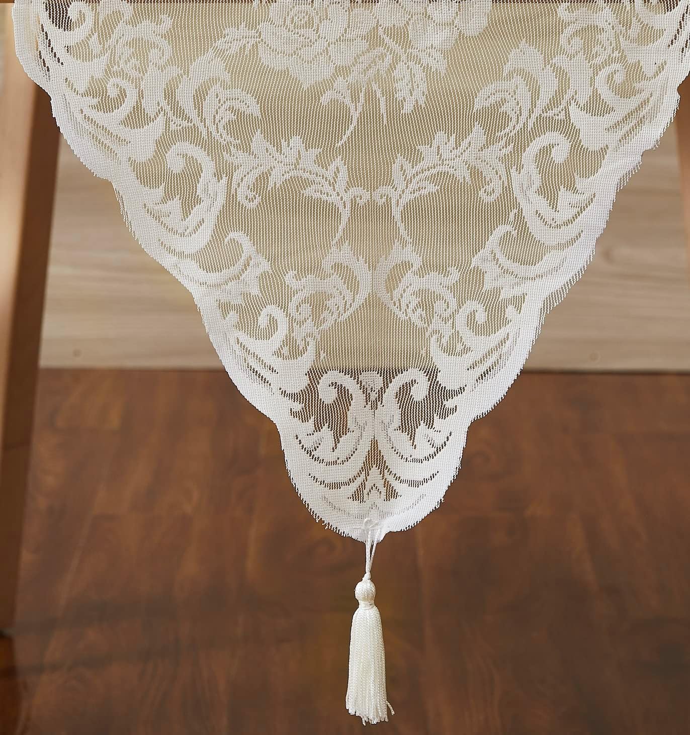 Warm Home Designs Ivory Lace Table Runner 14x72