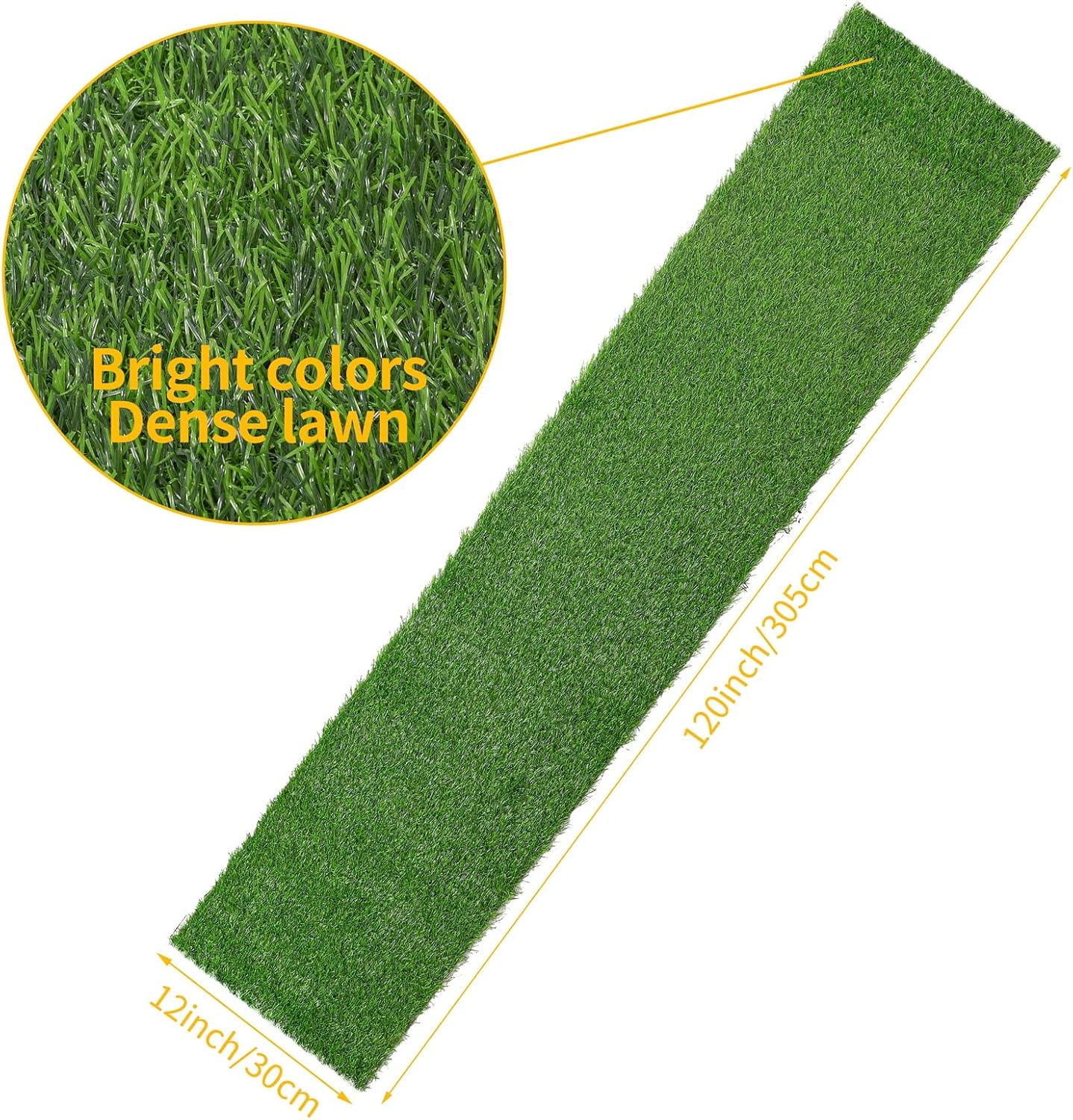 Aneco 12x120 Inch Artificial Grass Table Runner Roll