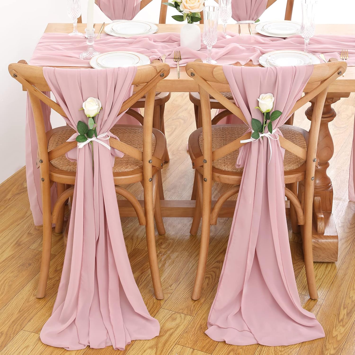SoarDream Table Runner 10 Pack Dusty Rose Rustic