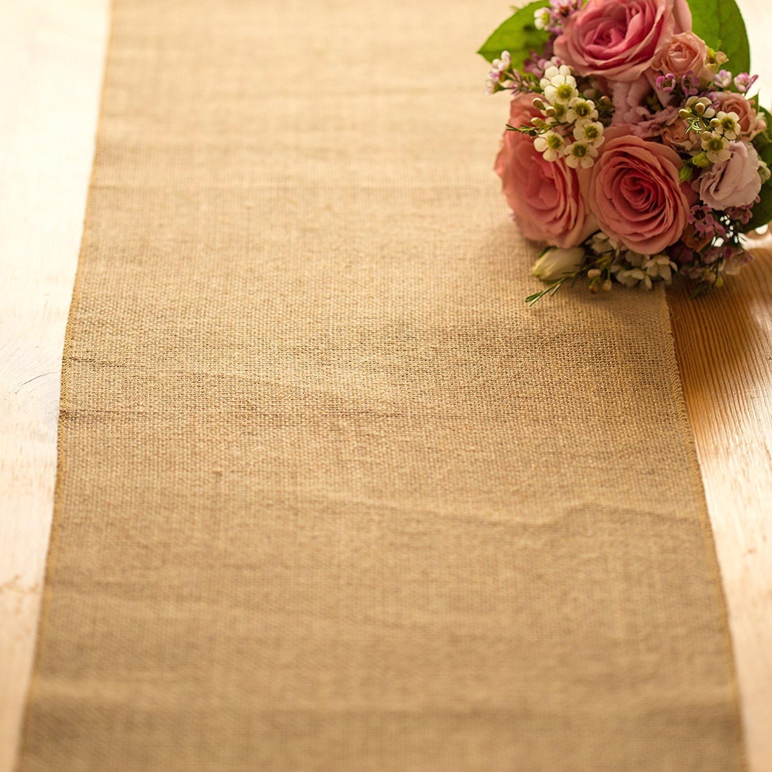 AK-Trading Natural Chic Rustic Burlap Table Runner