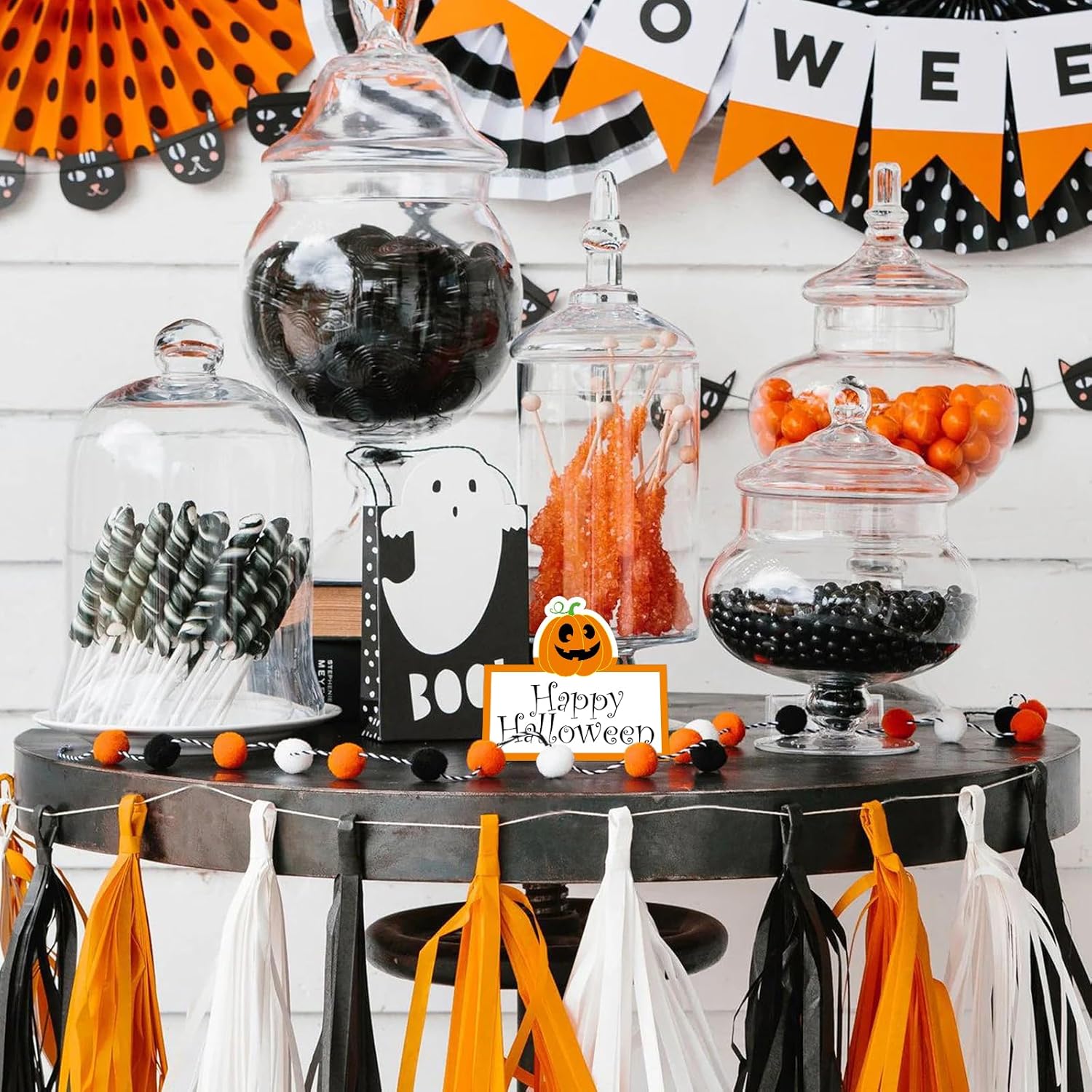 48 Pcs Halloween Place Cards with Funny Designs