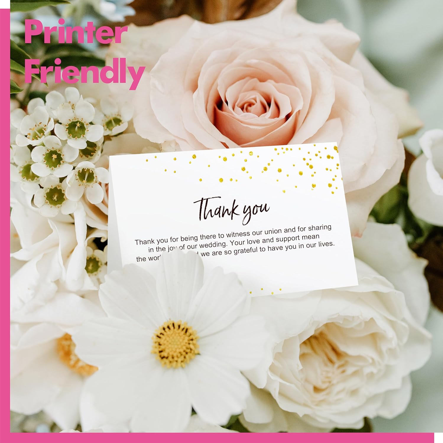 110 PCS Dotted Gold Foil Tent Place Cards for Events and Weddings